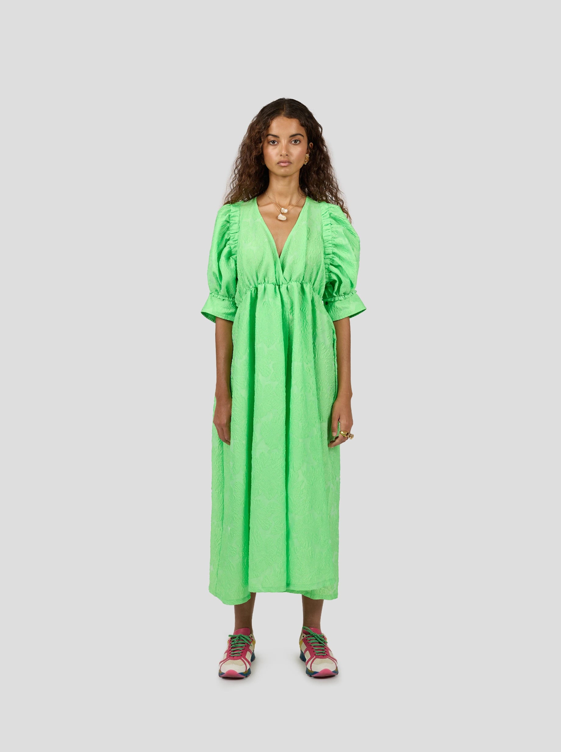 Jim dress in embossed Cactus