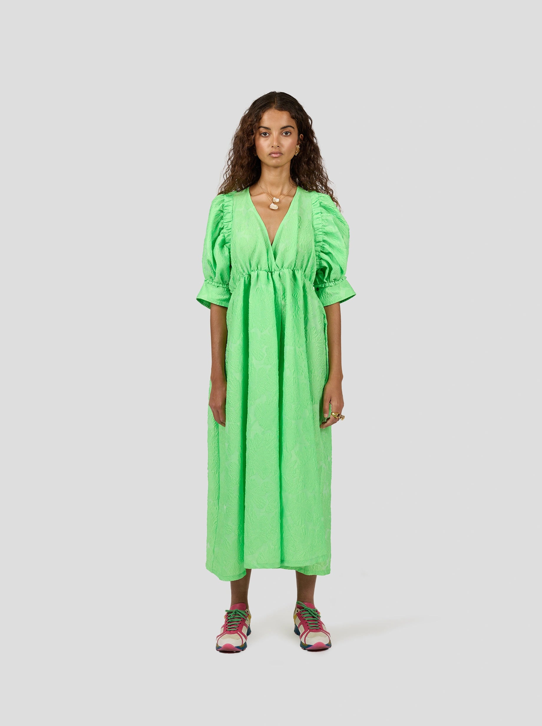 Jim dress in embossed Cactus