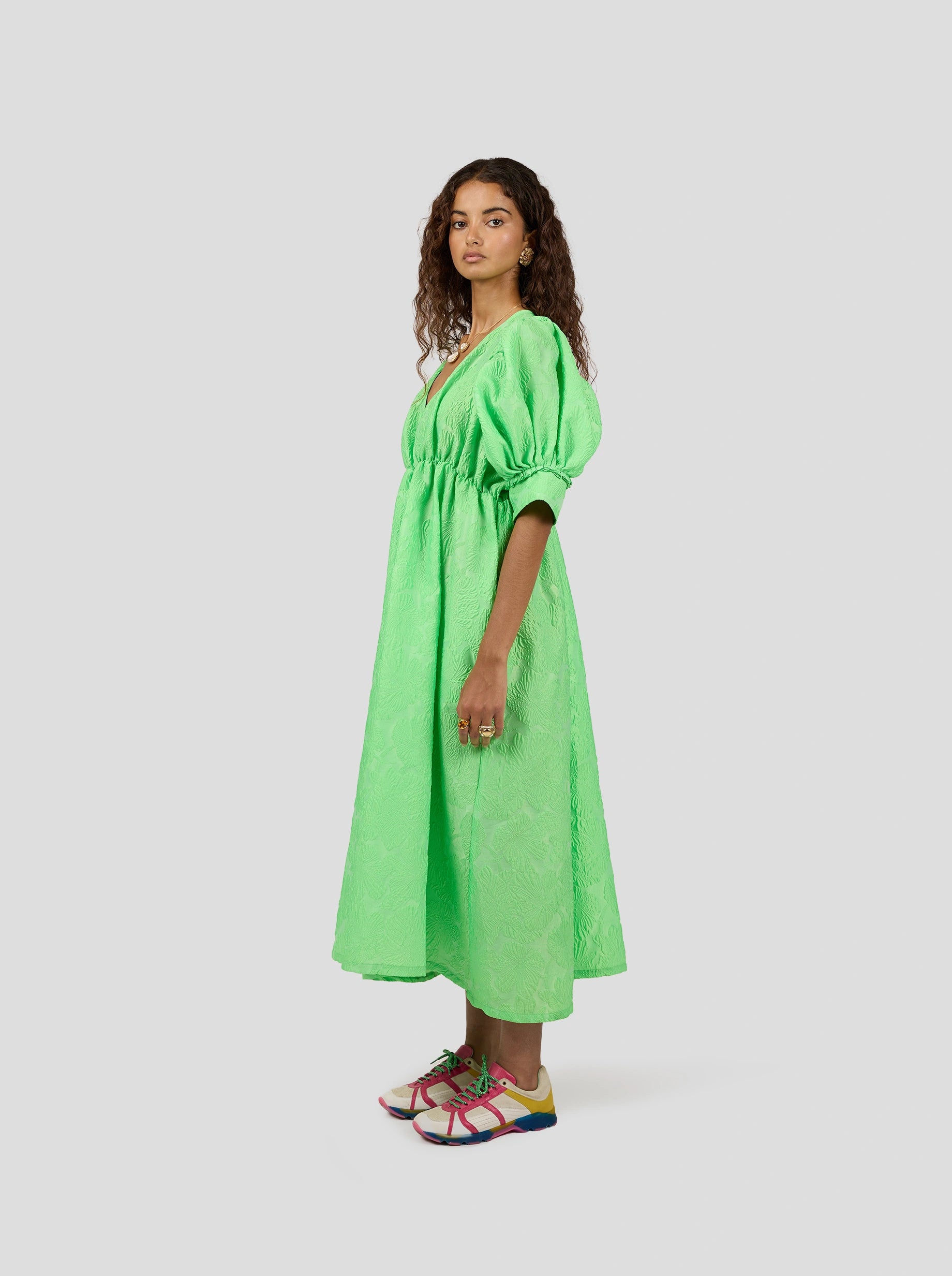 Jim dress in embossed Cactus