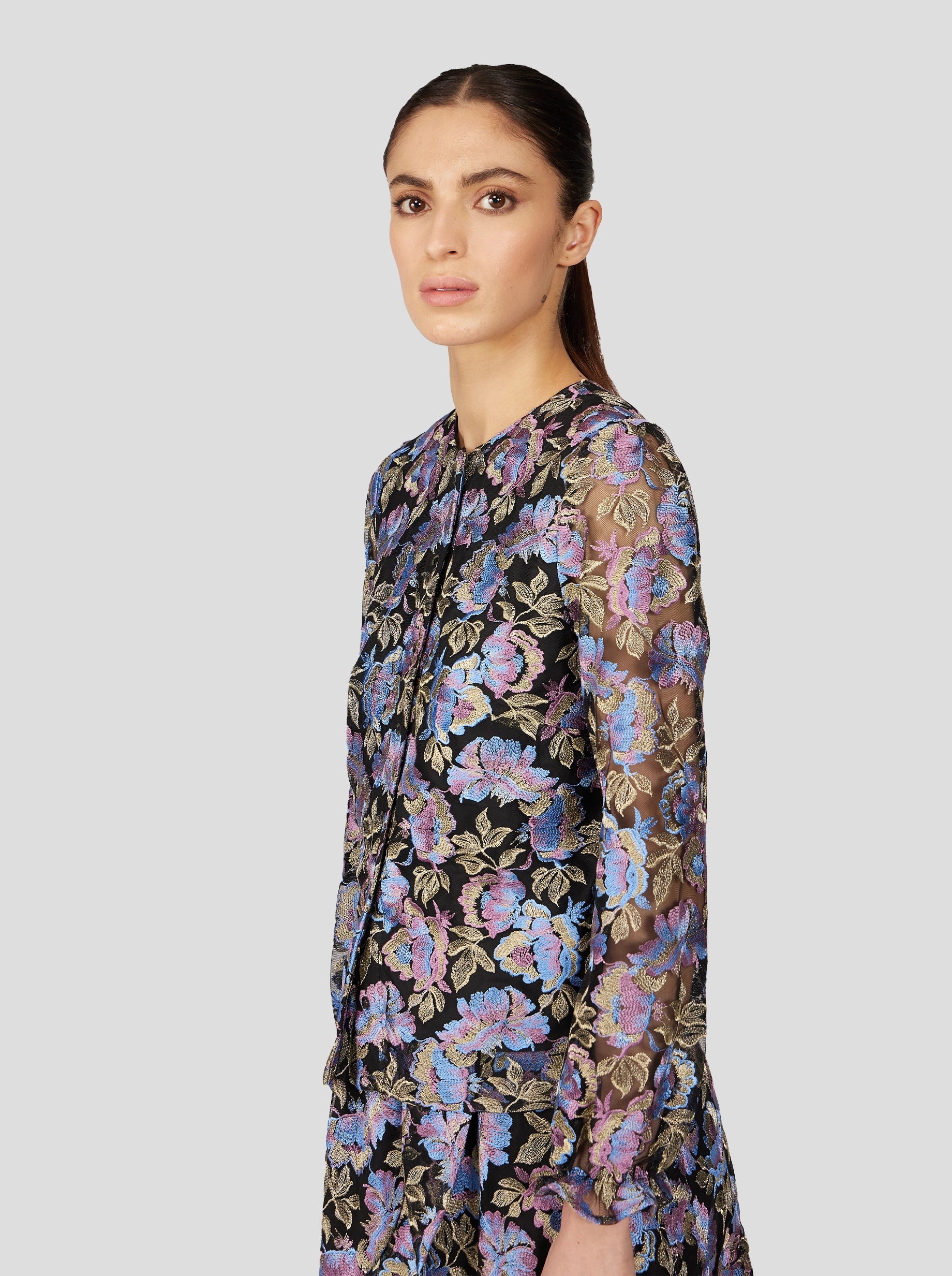 JOAN SHIRT IN FLEURS DE GIVRE EMBROIDERY