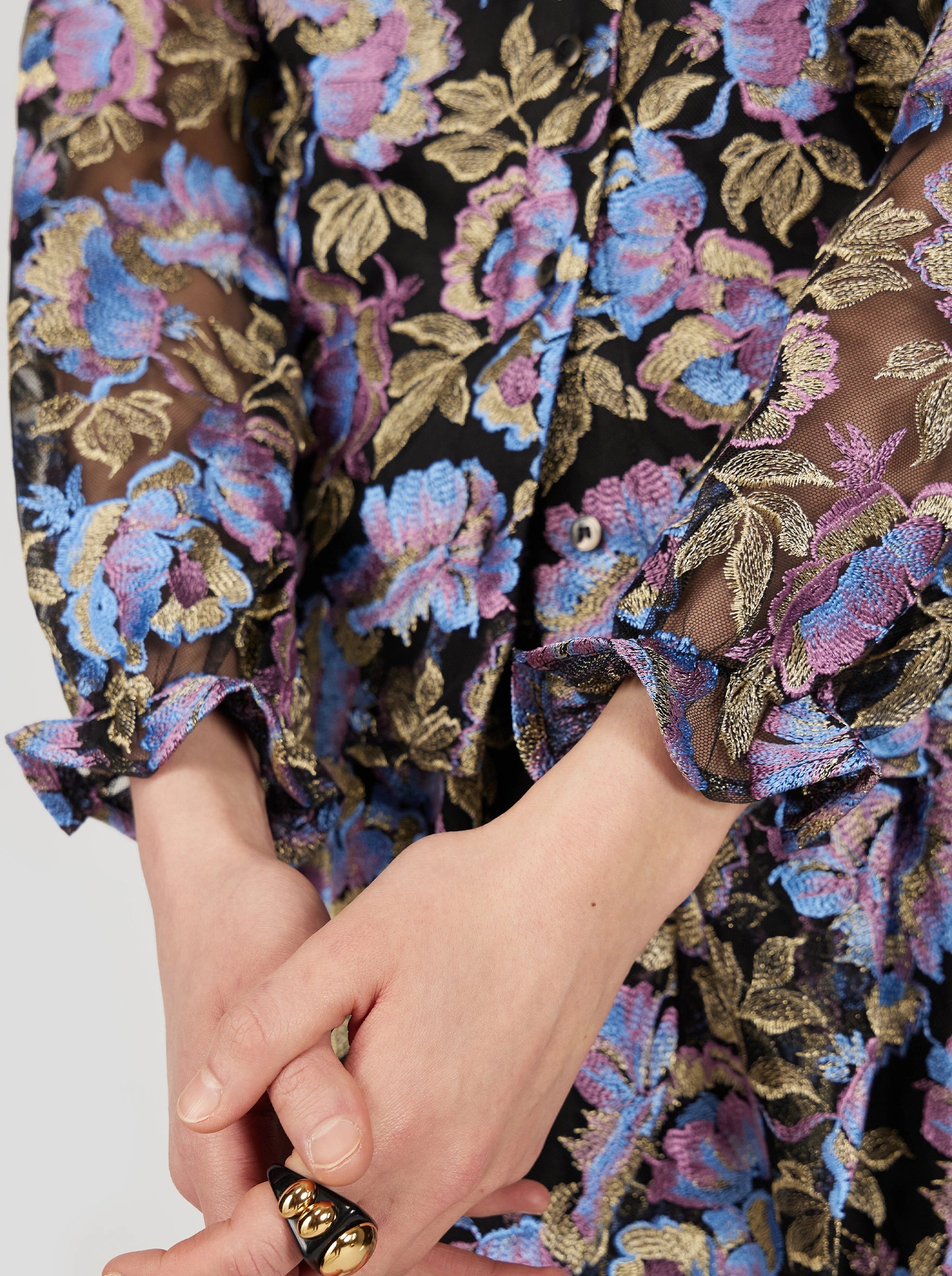 JOAN SHIRT IN FLEURS DE GIVRE EMBROIDERY