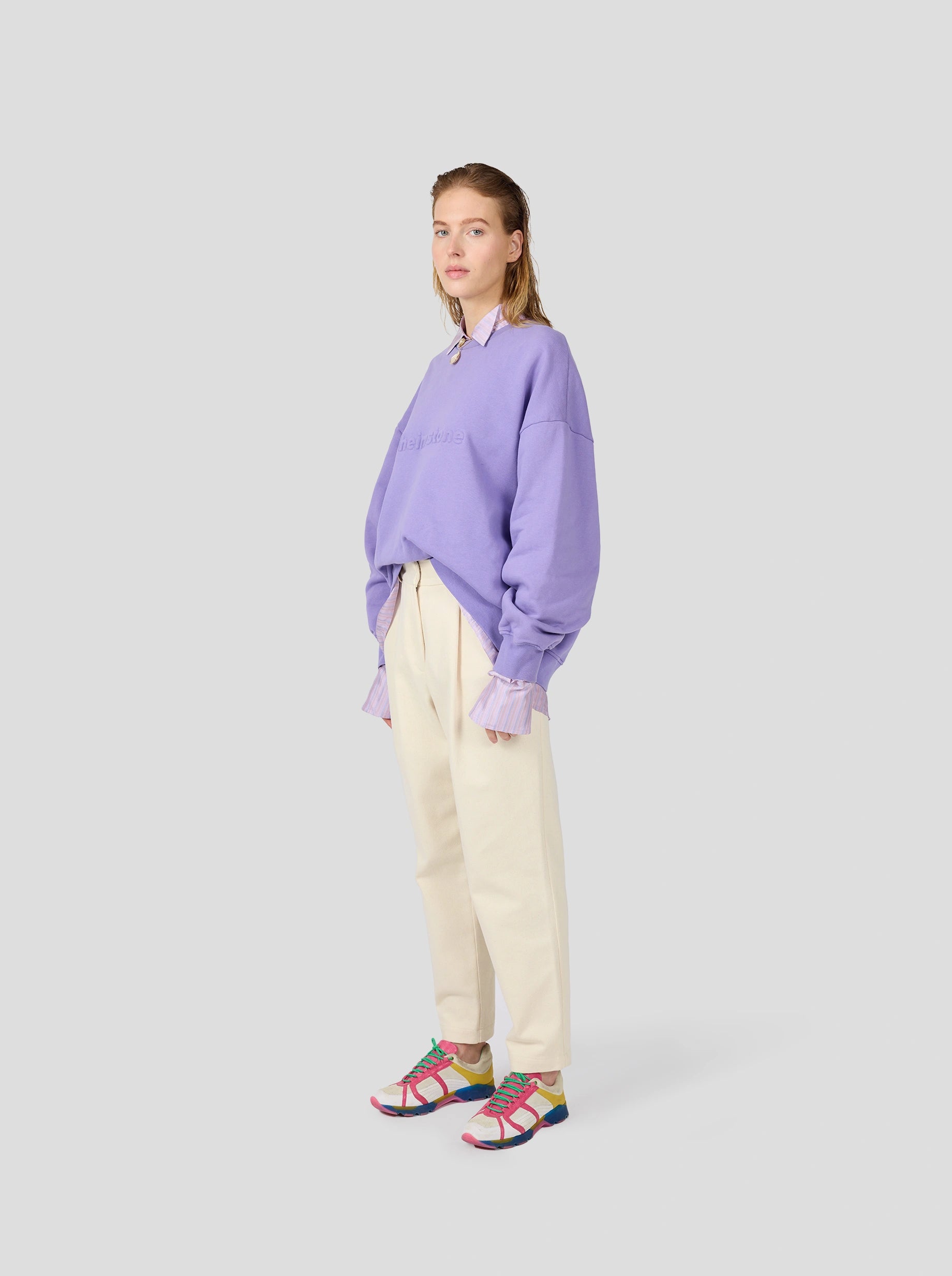 Jumper Harlem en molleton lilas