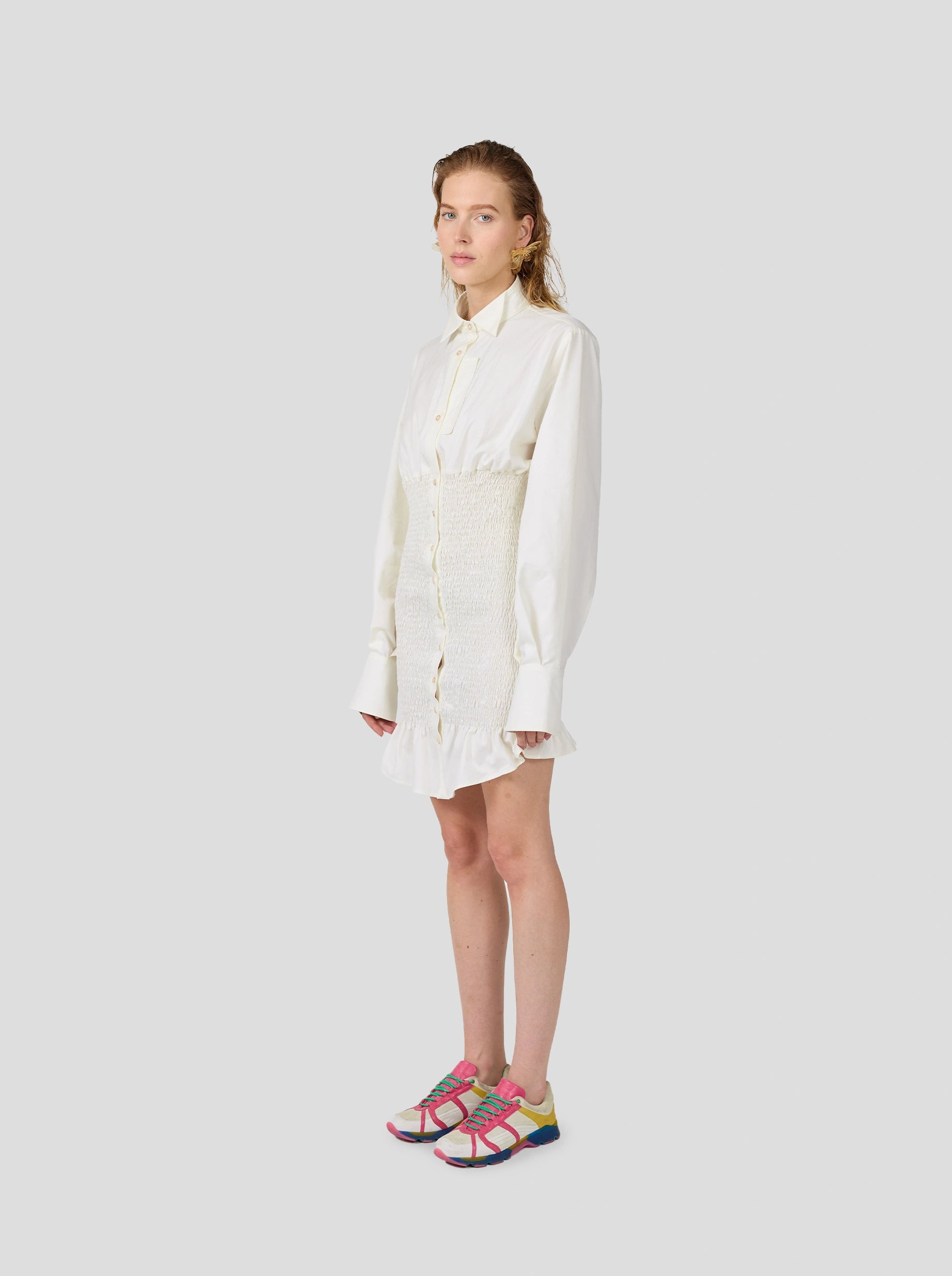 Robe Madness en Popeline de Coton Blanc