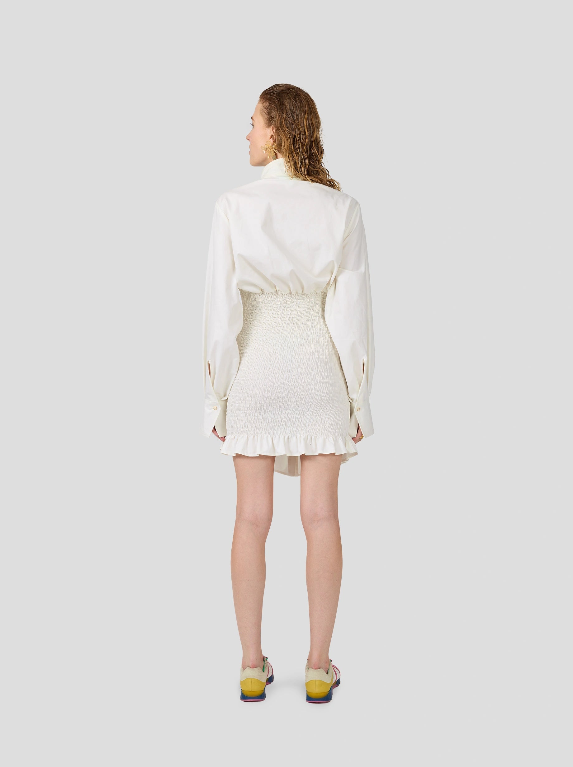 Robe Madness en Popeline de Coton Blanc