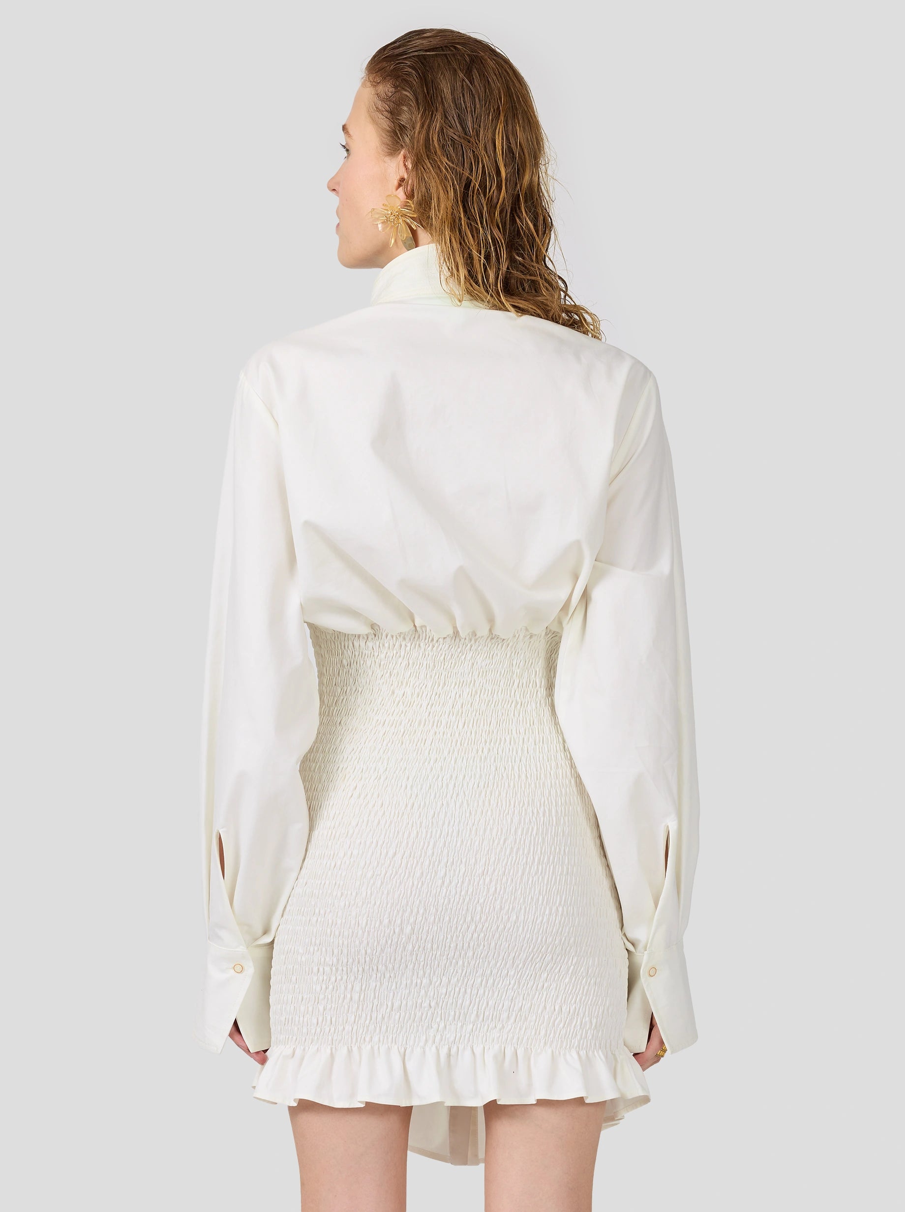 Robe Madness en Popeline de Coton Blanc