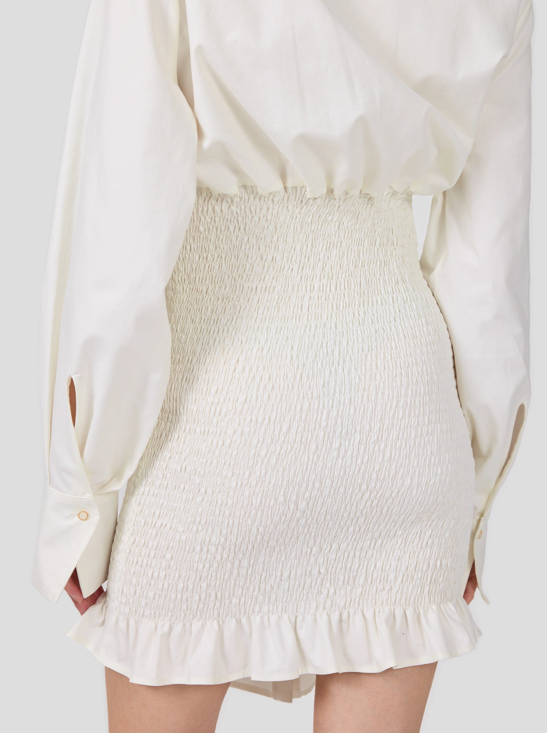 Robe Madness en Popeline de Coton Blanc