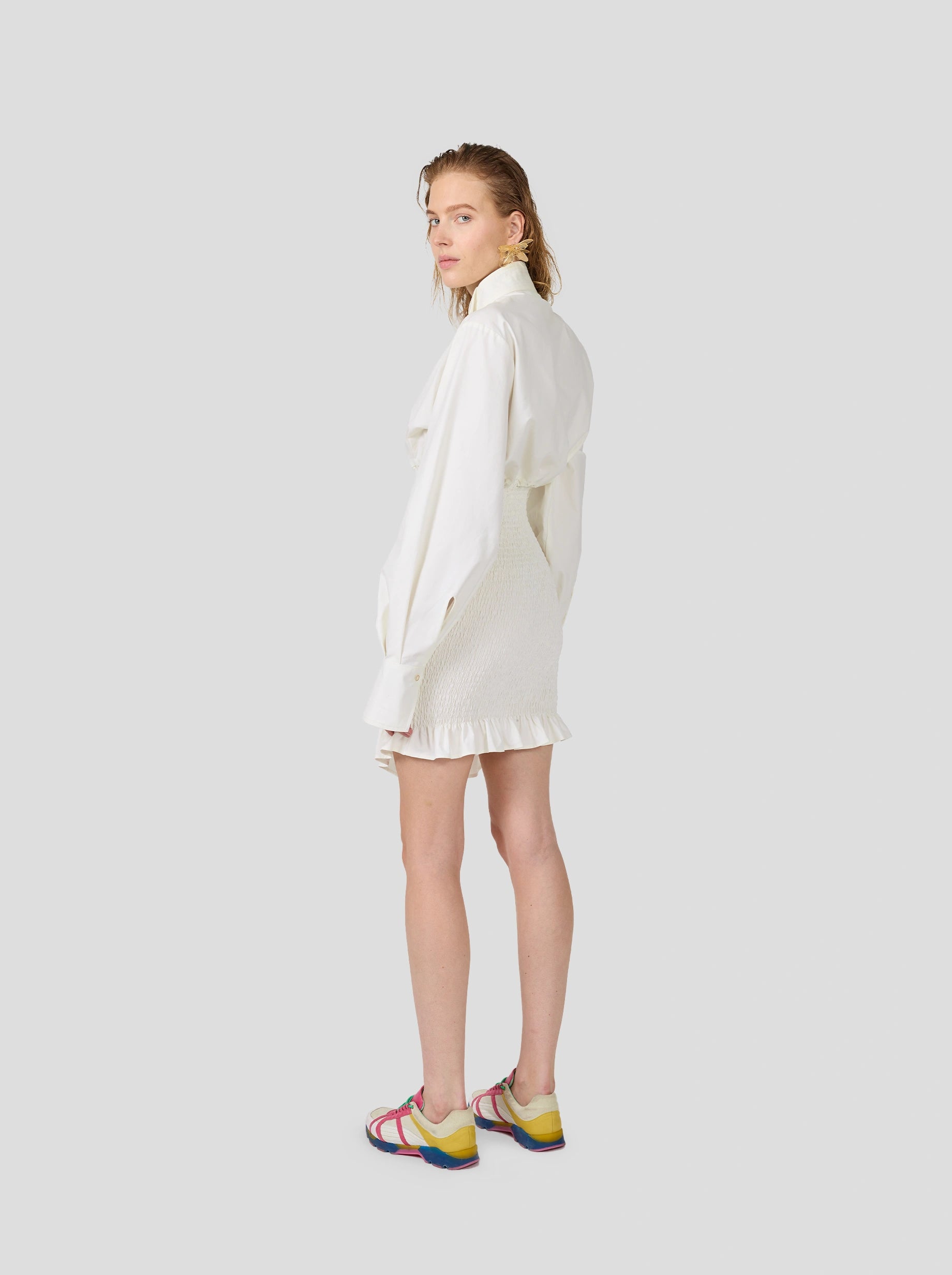 Robe Madness en Popeline de Coton Blanc