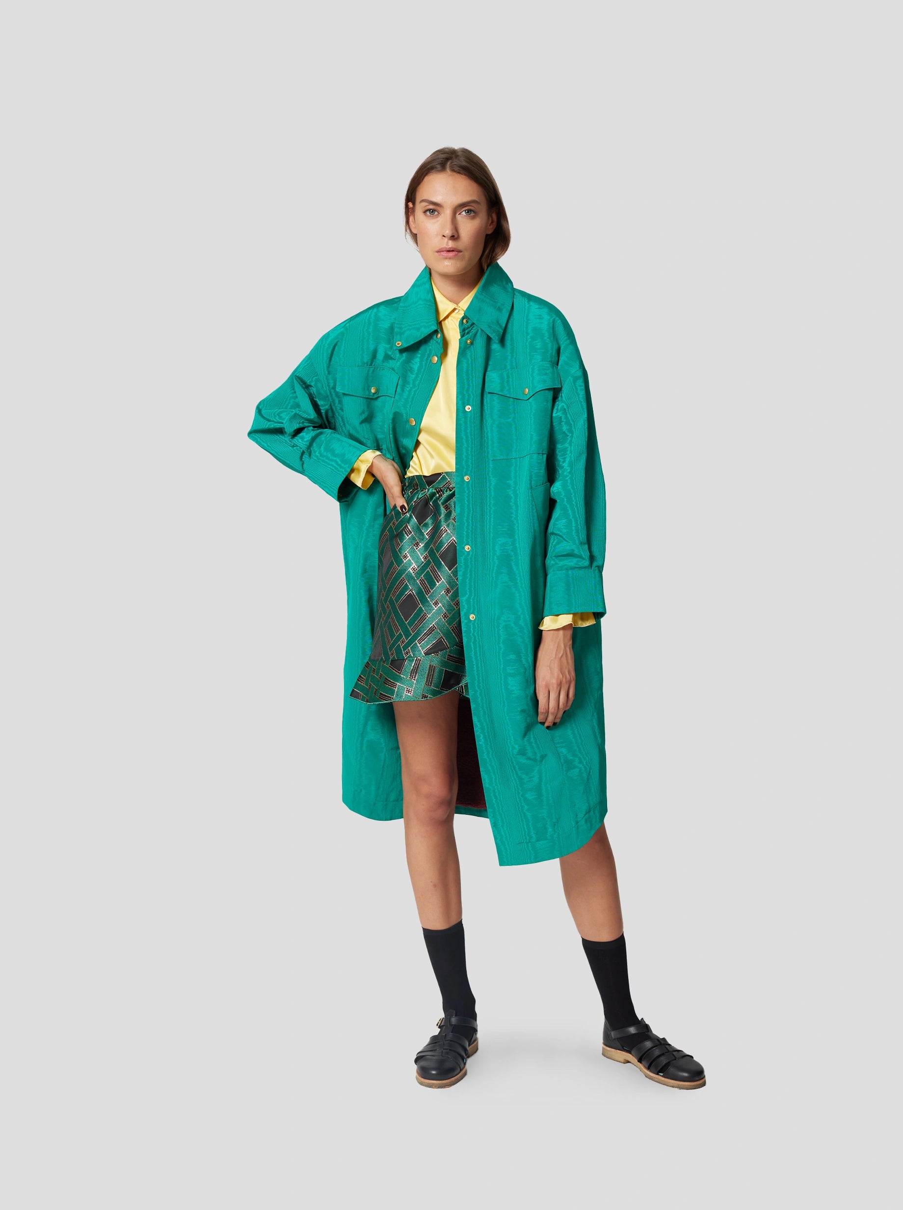 Manteau XXL Marines en vert moiré