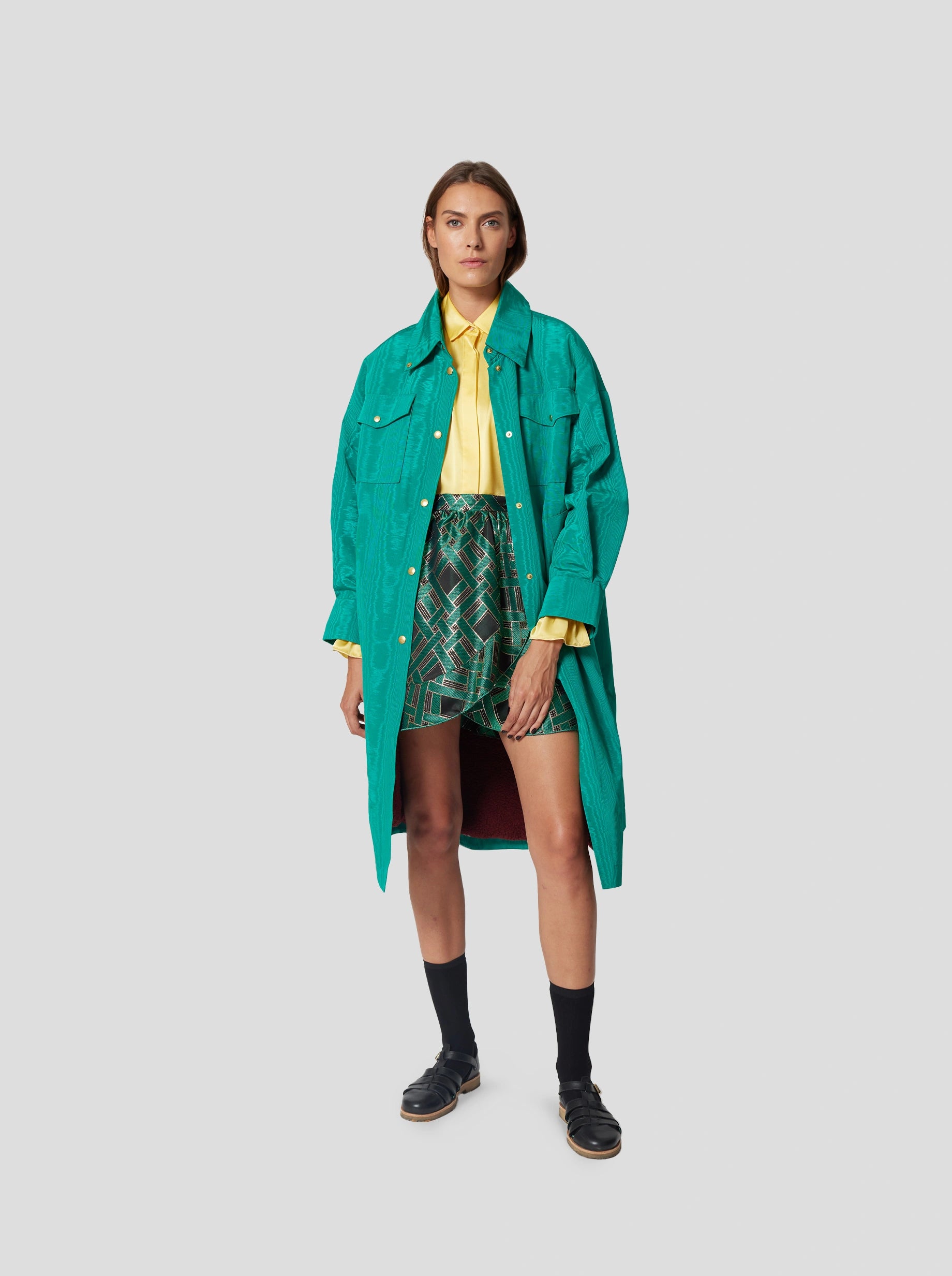 Manteau XXL Marines en vert moiré