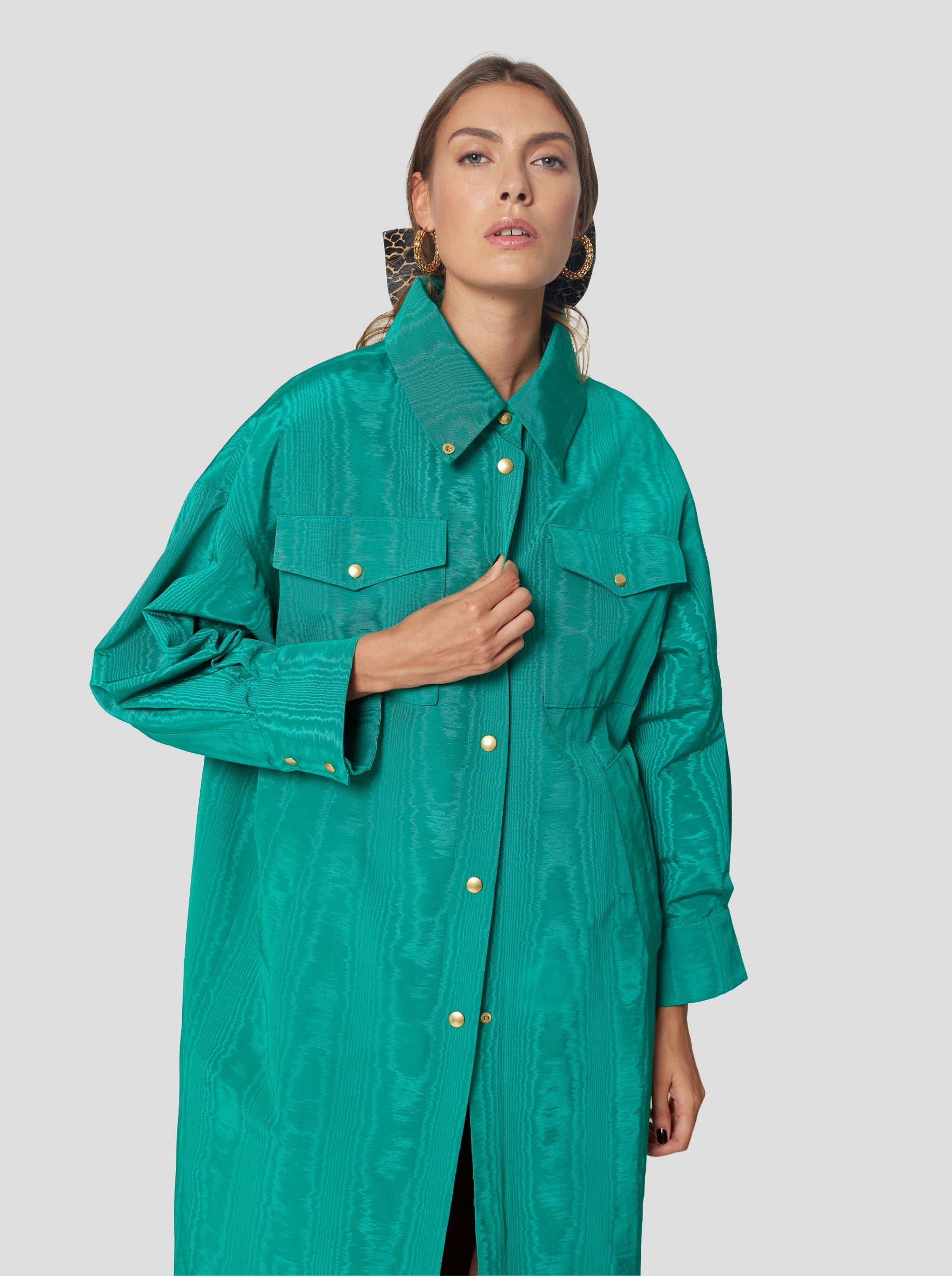 Manteau XXL Marines en vert moiré