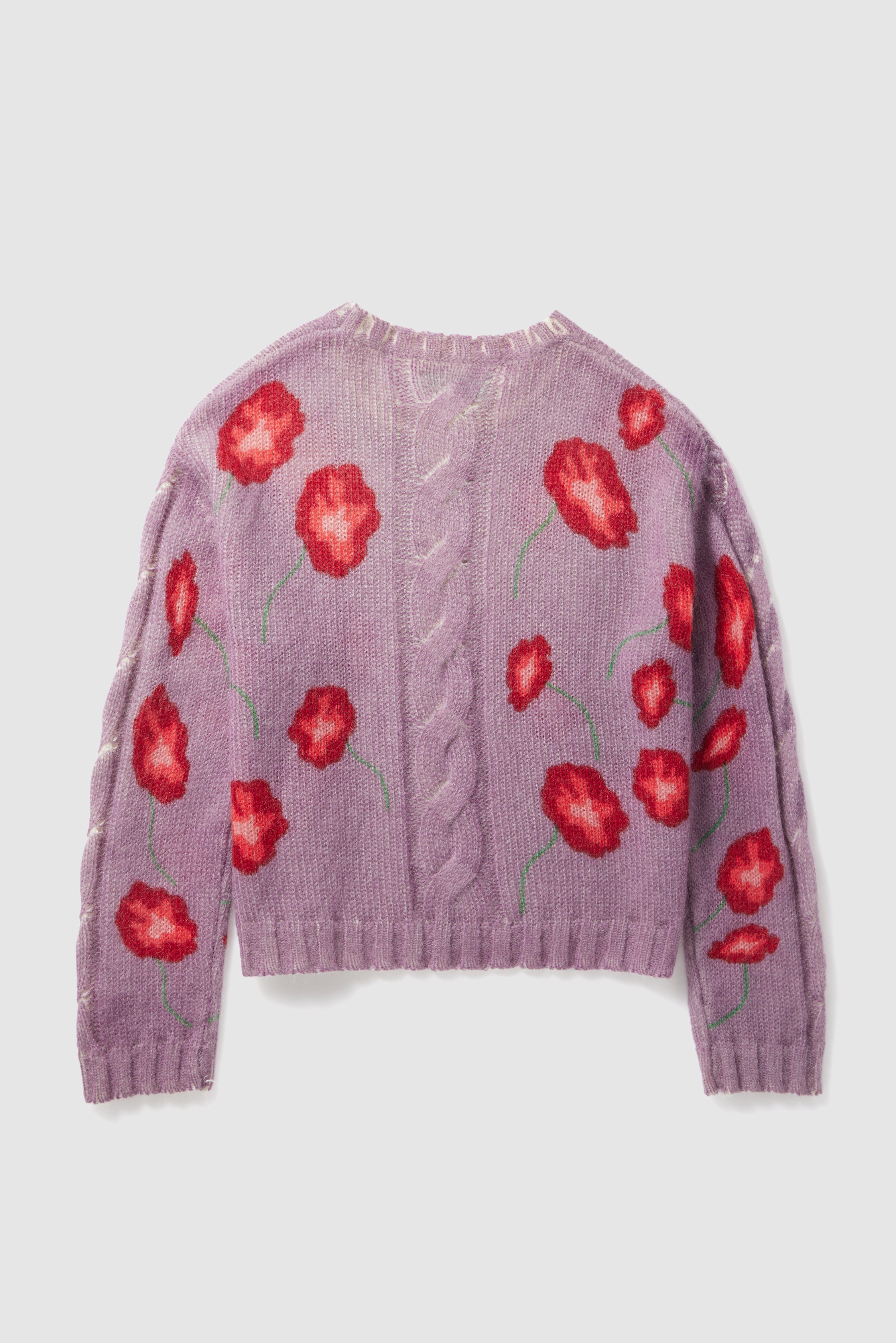 Pull Ellis en maille imprimé Coquelicot lilas