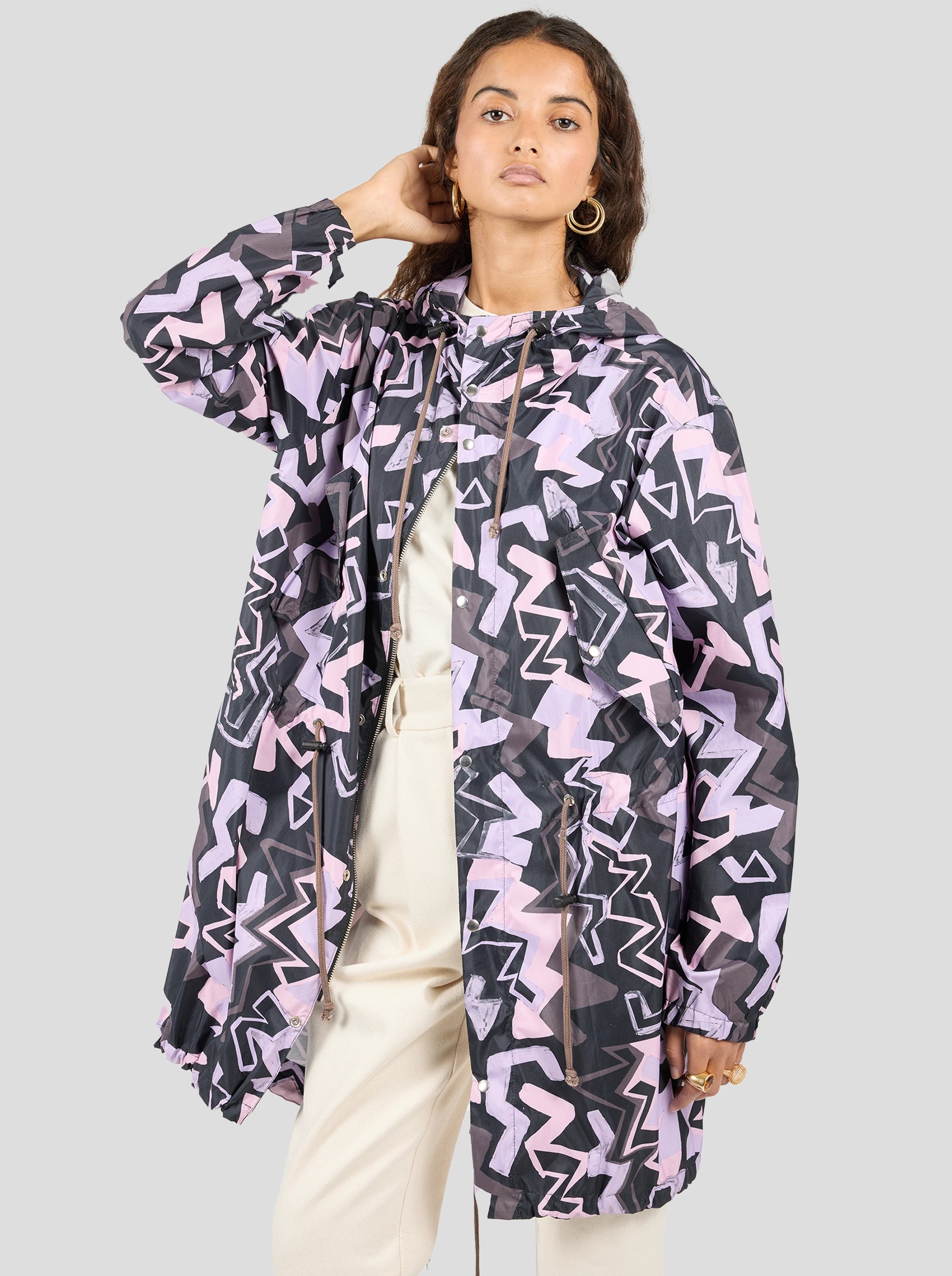 Onur parka in Electrique print