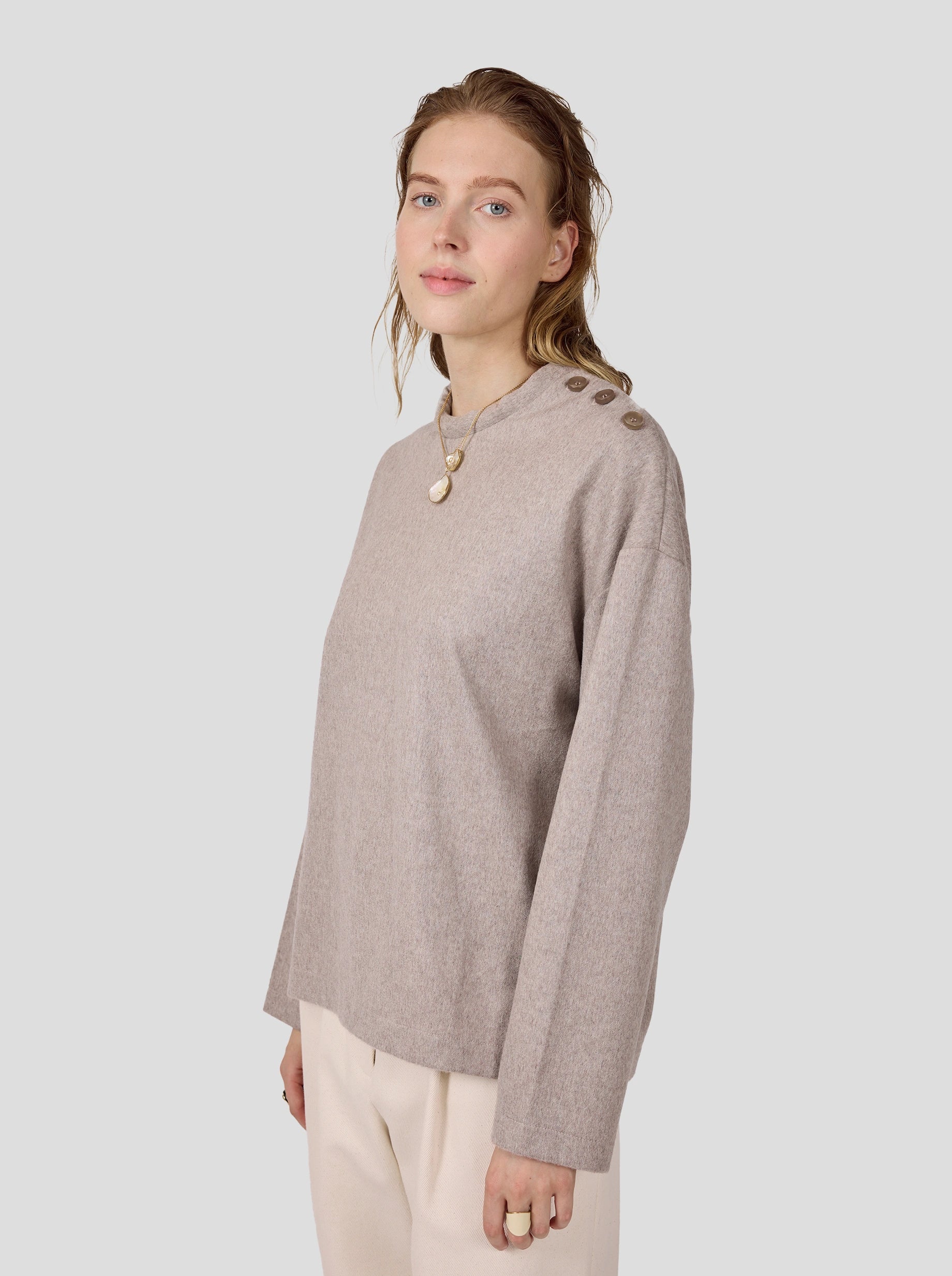 Bobbi Sweater in Cold Mole Flanelle