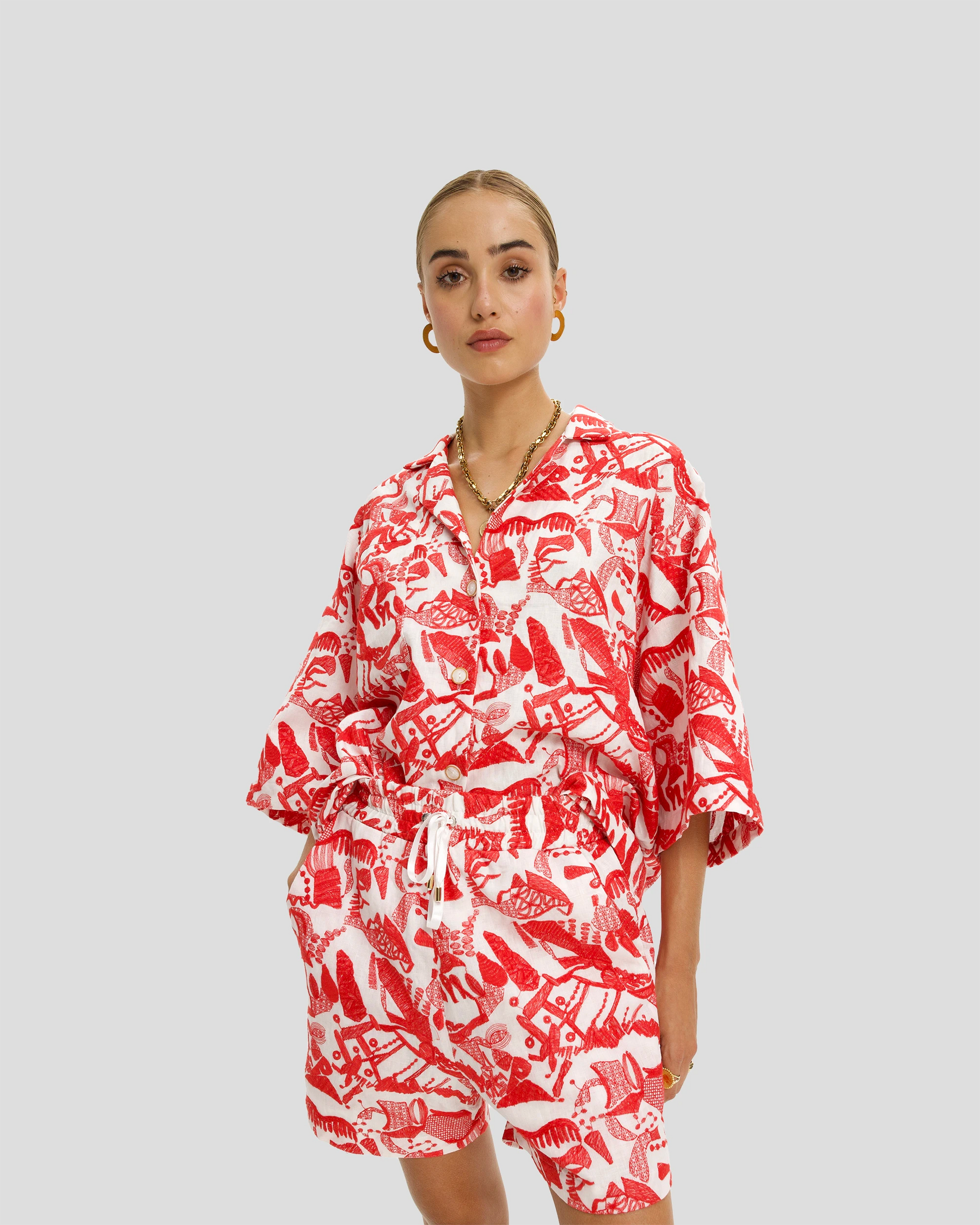 Eilish Pyjama in Awkward Embroidery