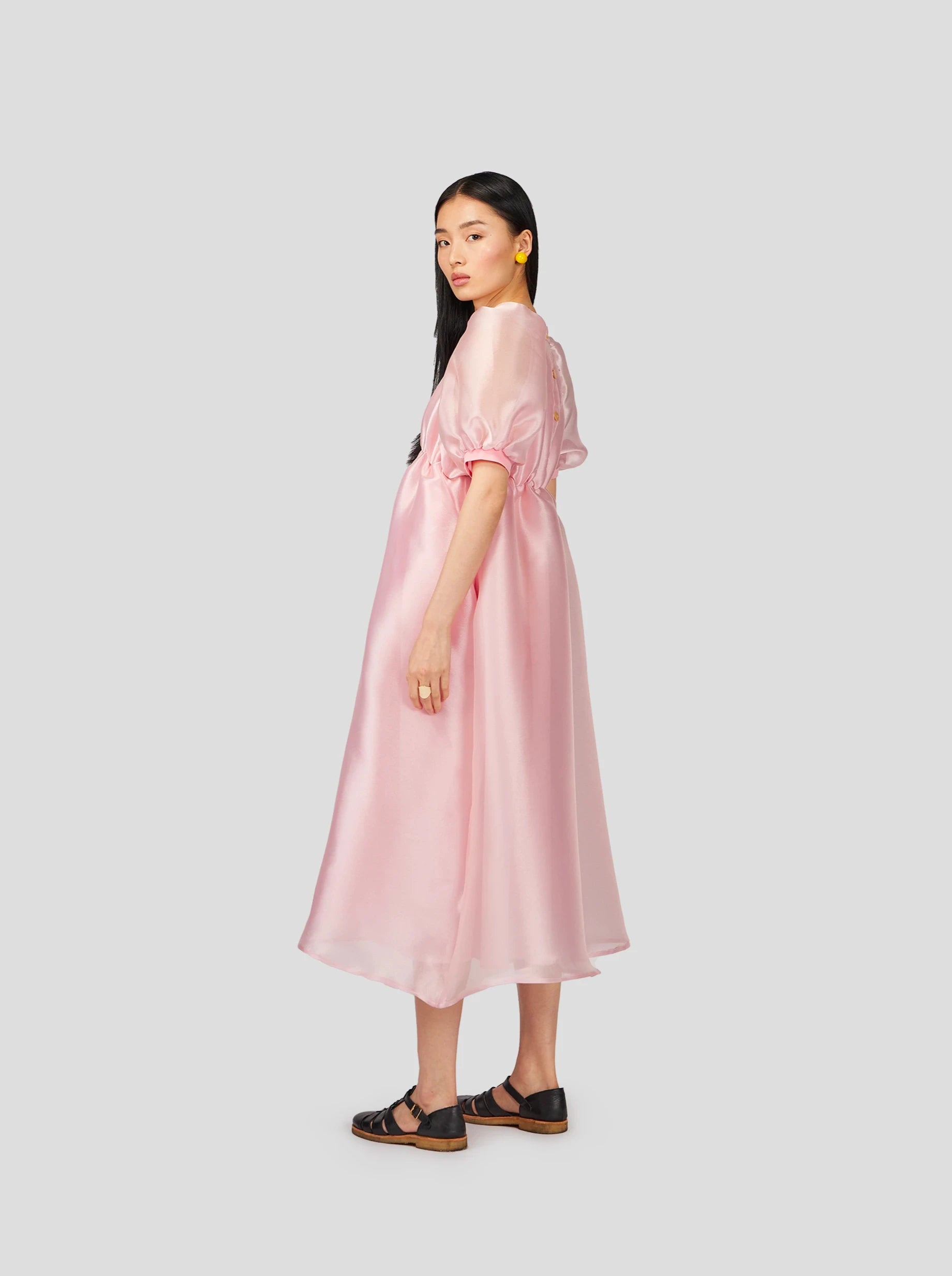 Martha dress in Pink Moon Organza