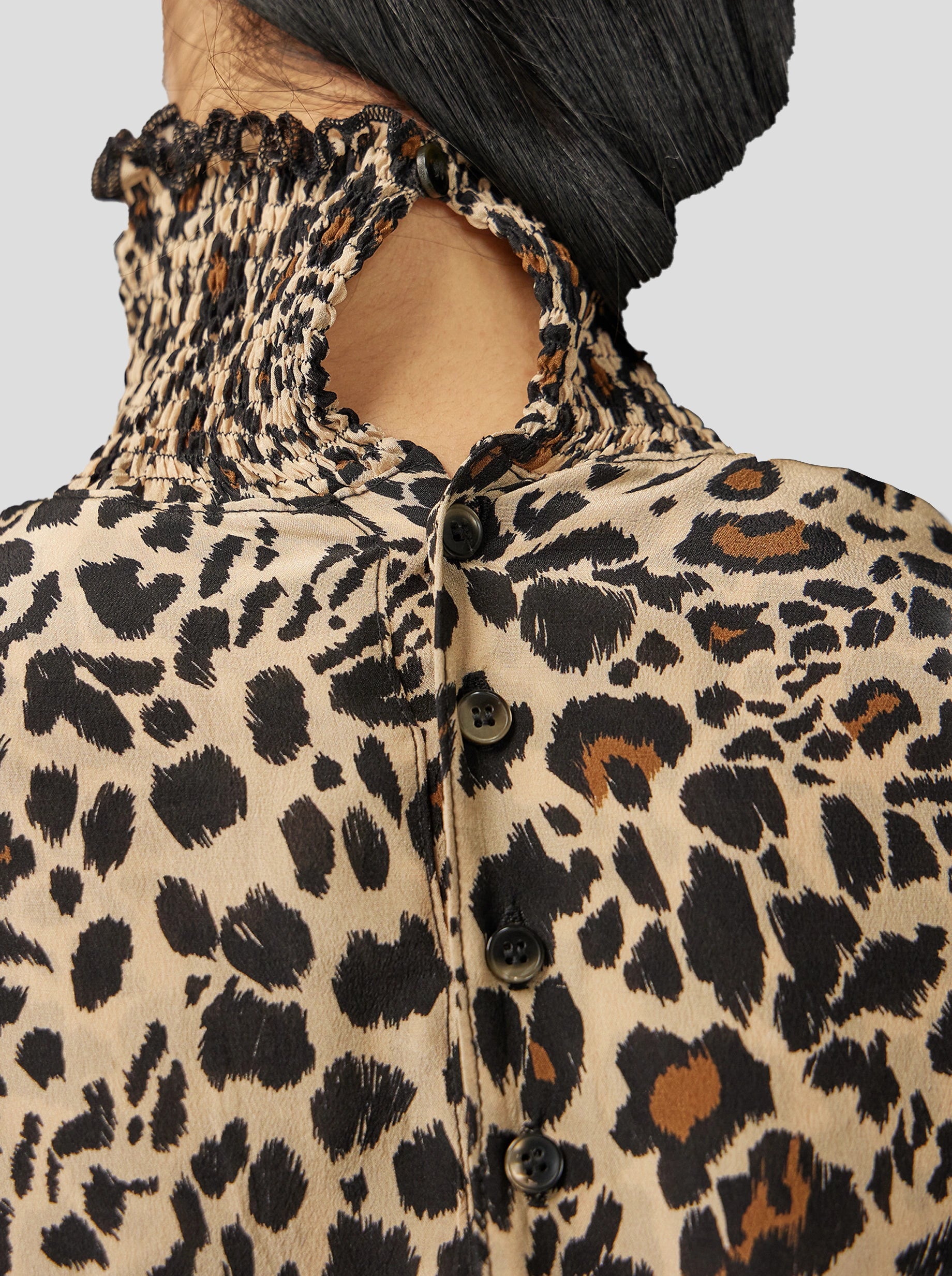 Dries Dress in Silky Leopard Print