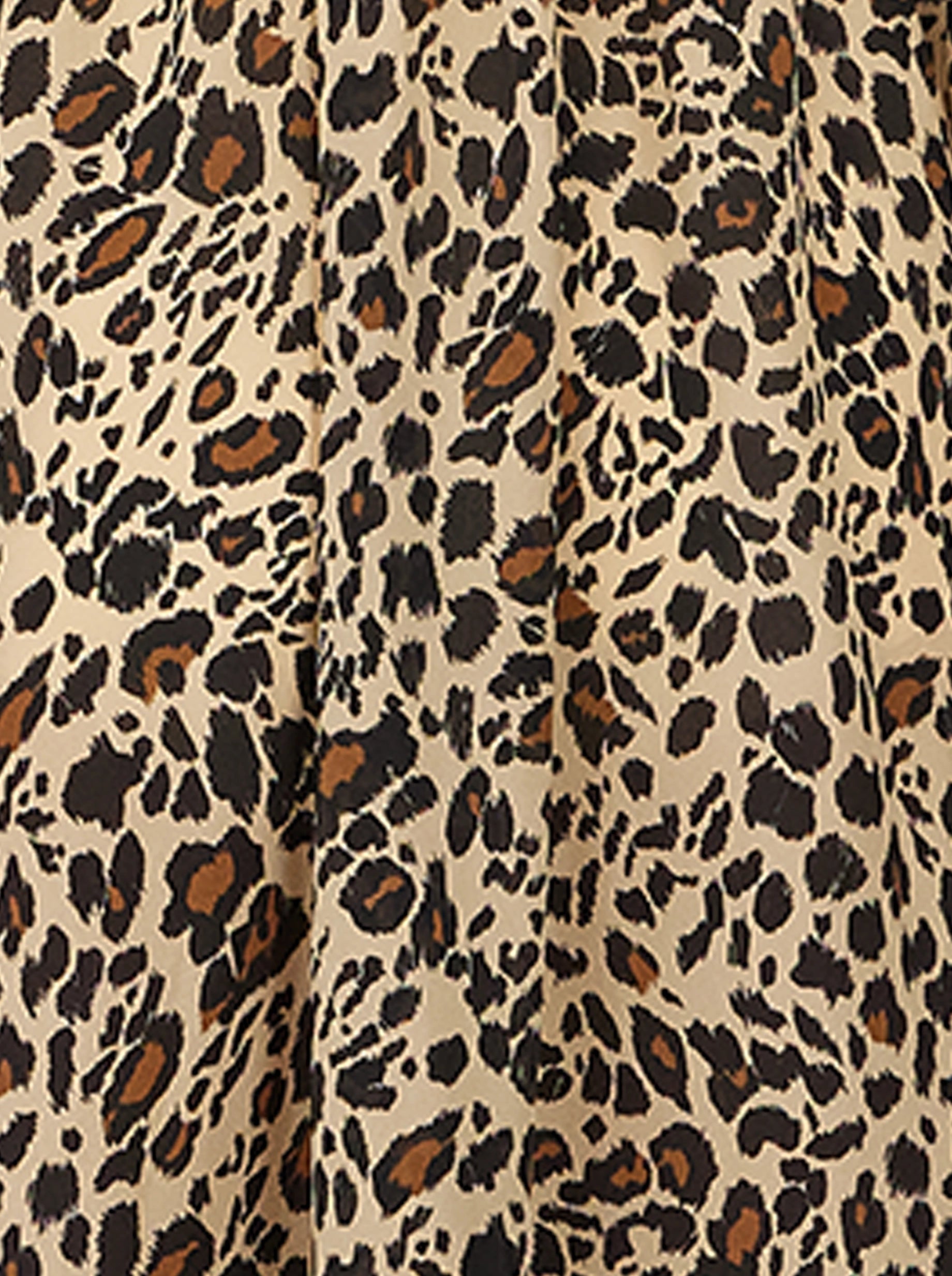 ROBE PILI EN IMPRIMÉ LEOPARD SOYEUX