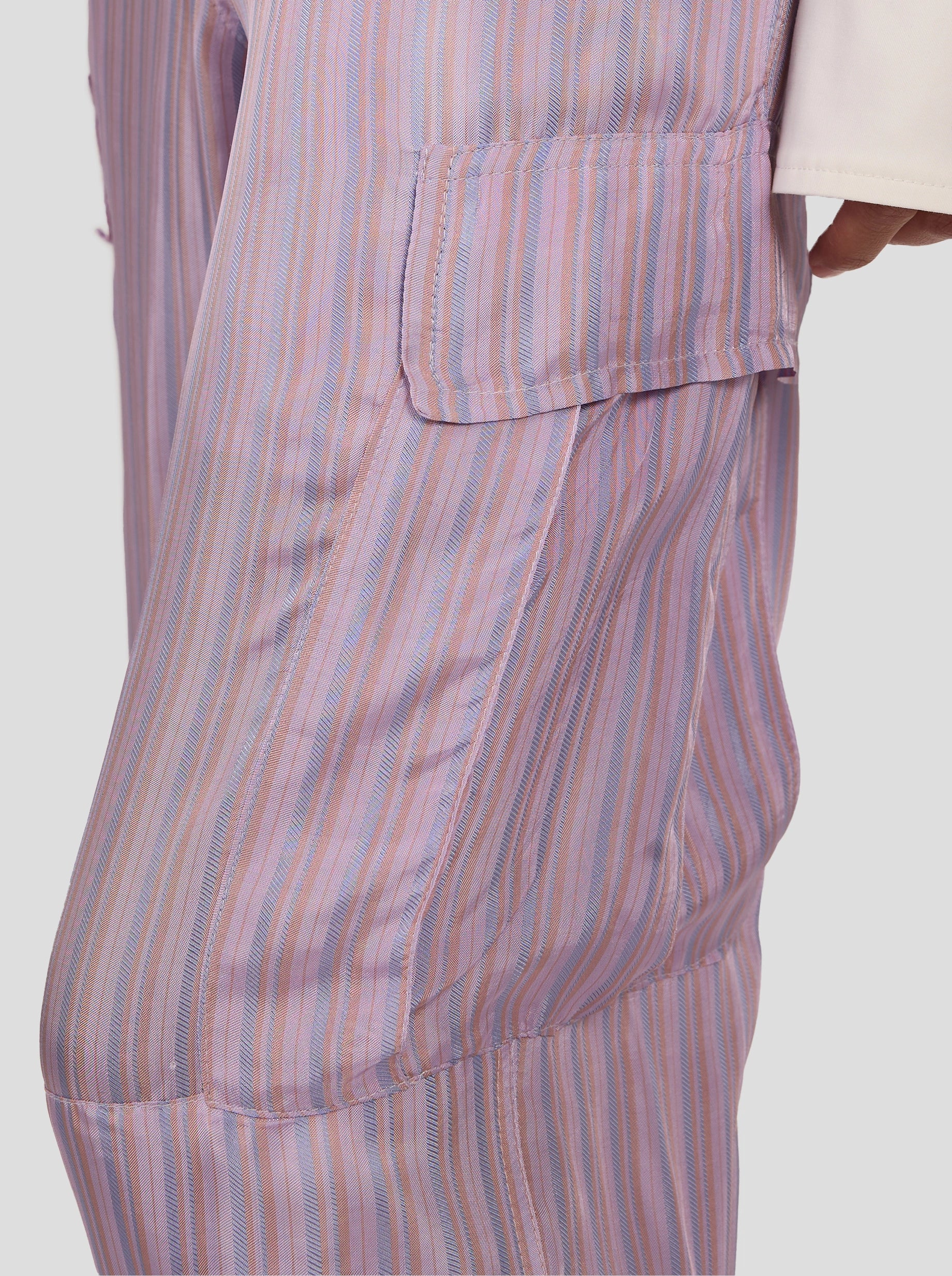 Santino Pants in Misty Stripes