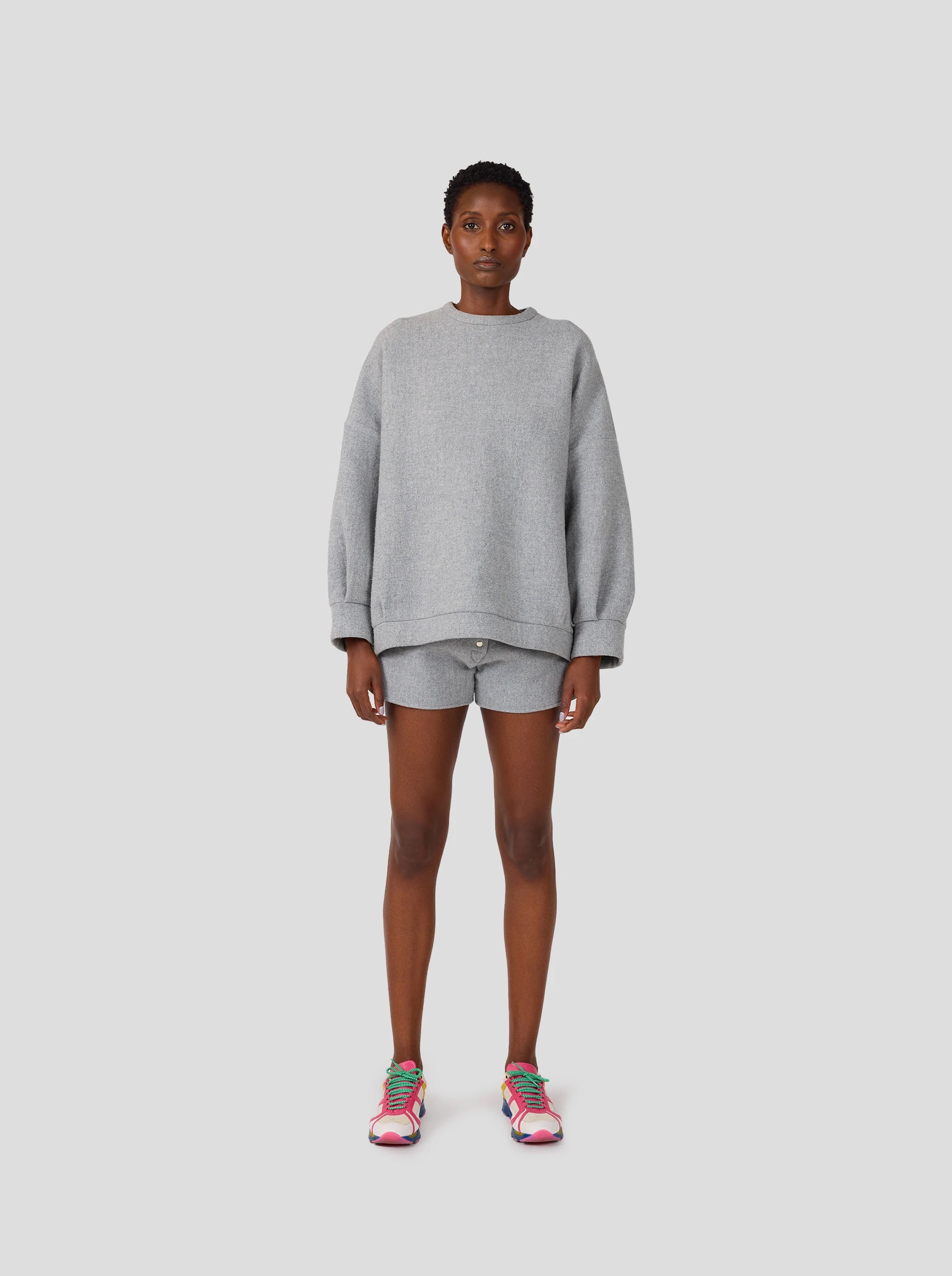 Harlem Jumper in Lead Woolen Cashmere