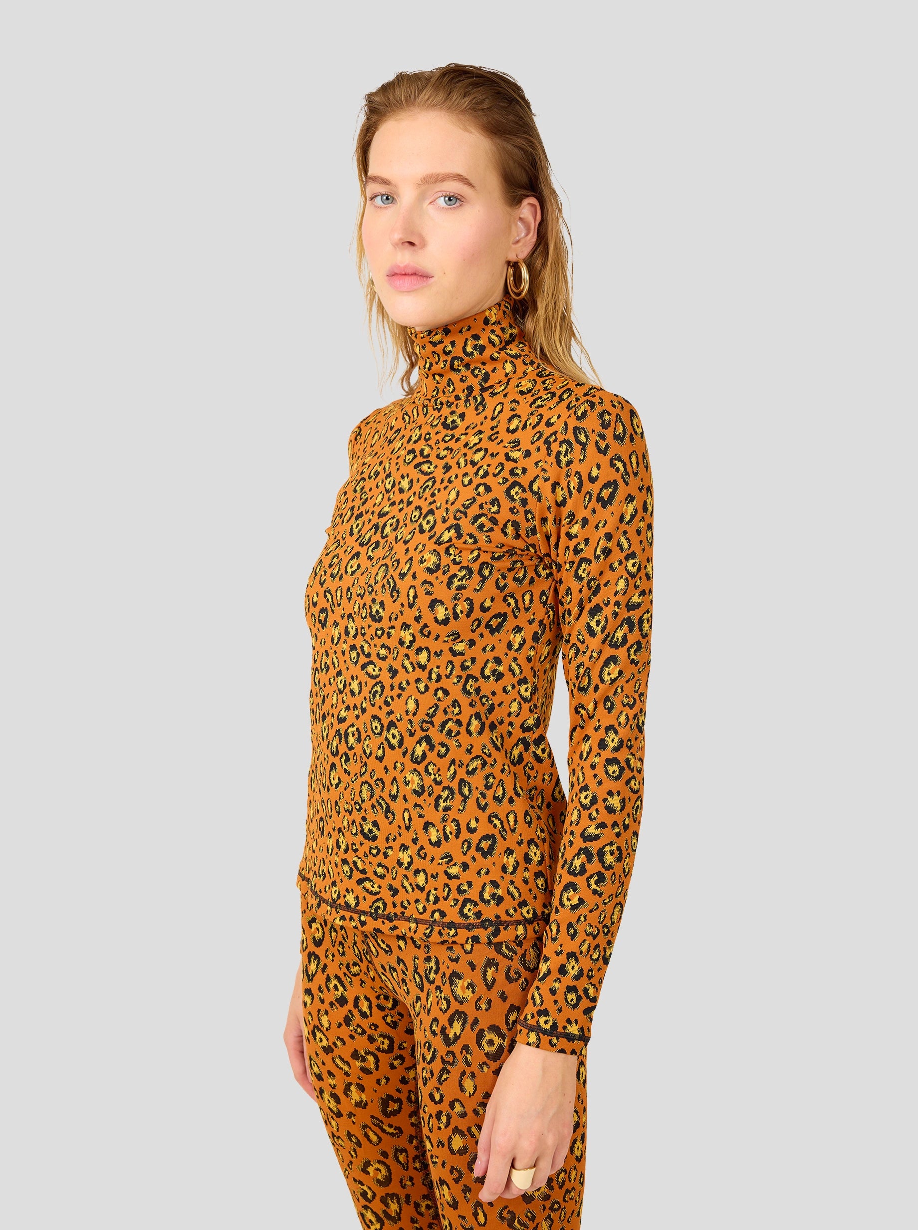 Socco undershirt in ochre Leopard jersey