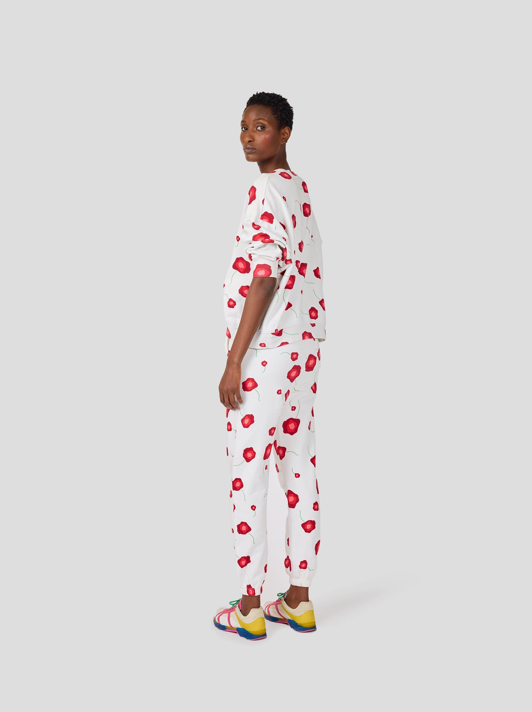 Kiara pants in Poppy printed fleece