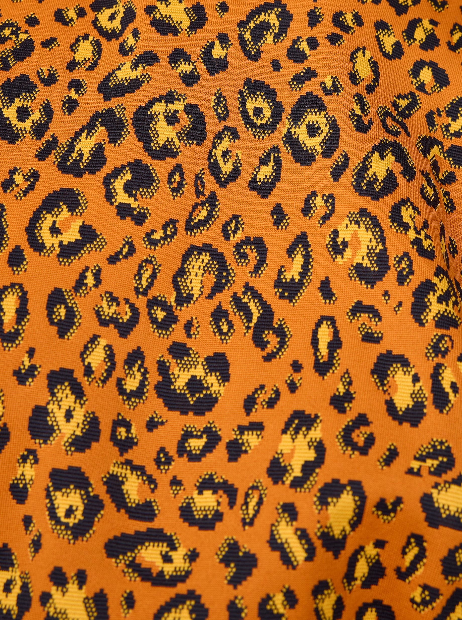 Drew sweater in ochre Leopard jersey