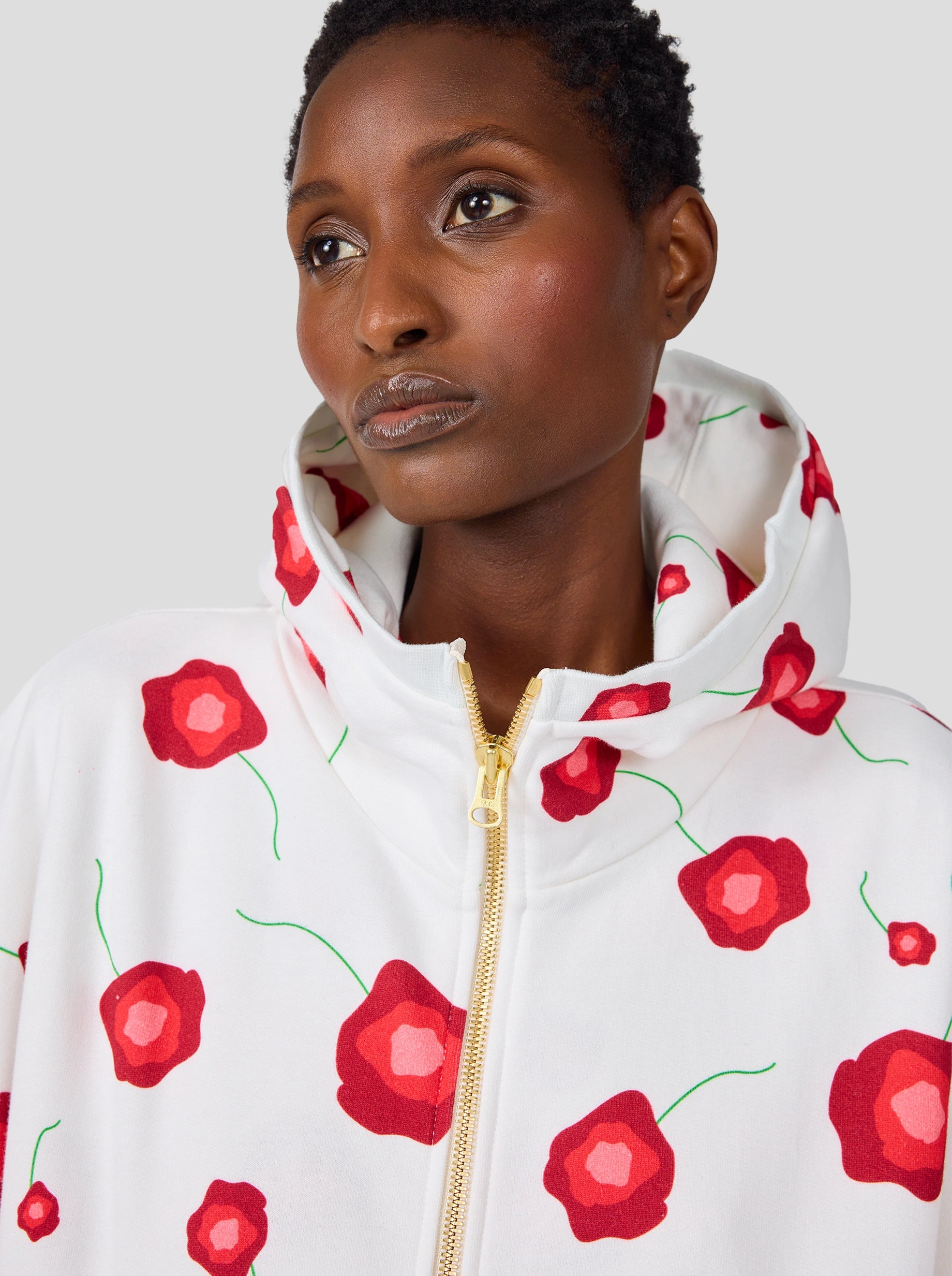 Jack sweat in Poppy printed fleece