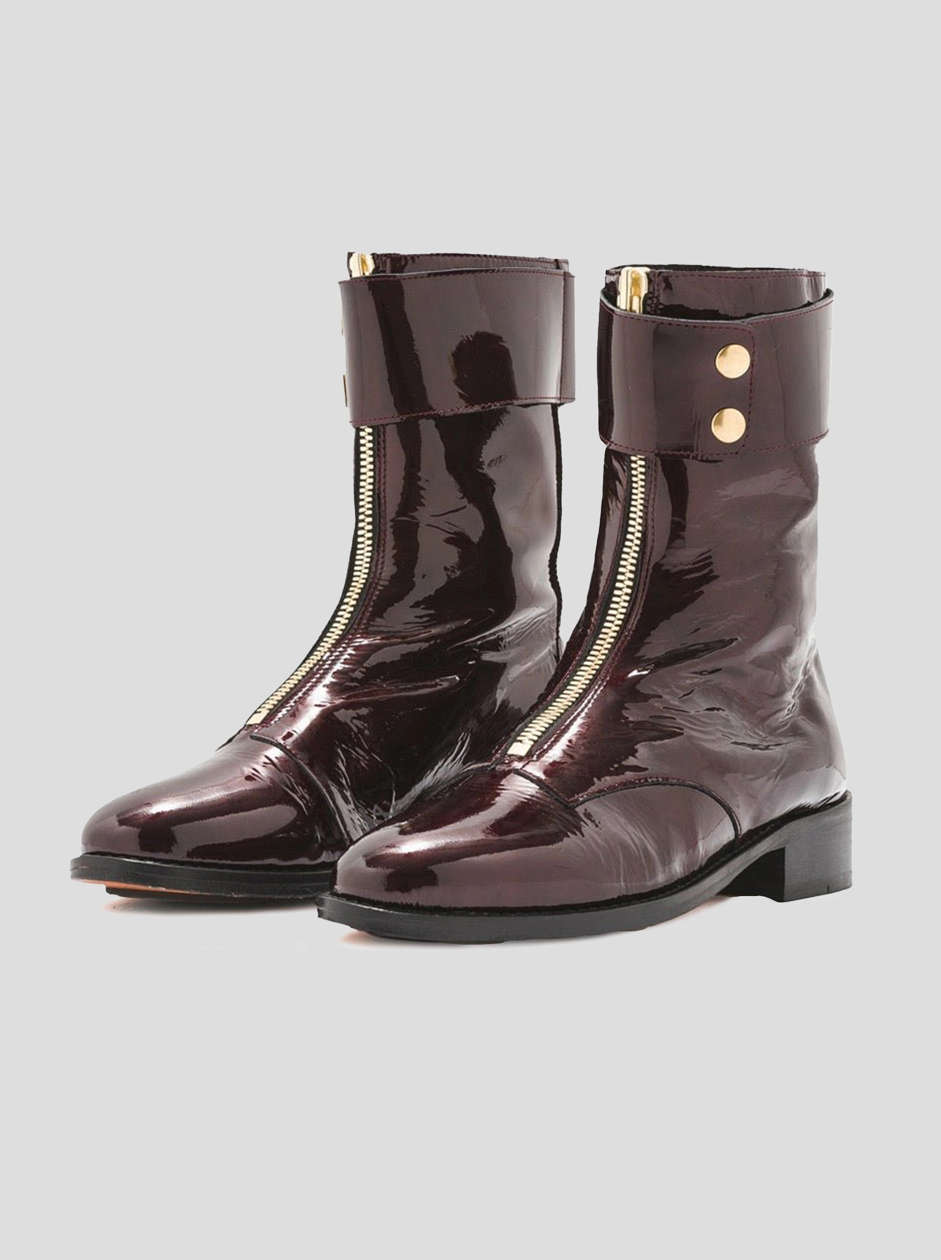 Woodstock Rangers boots in burgundy leather