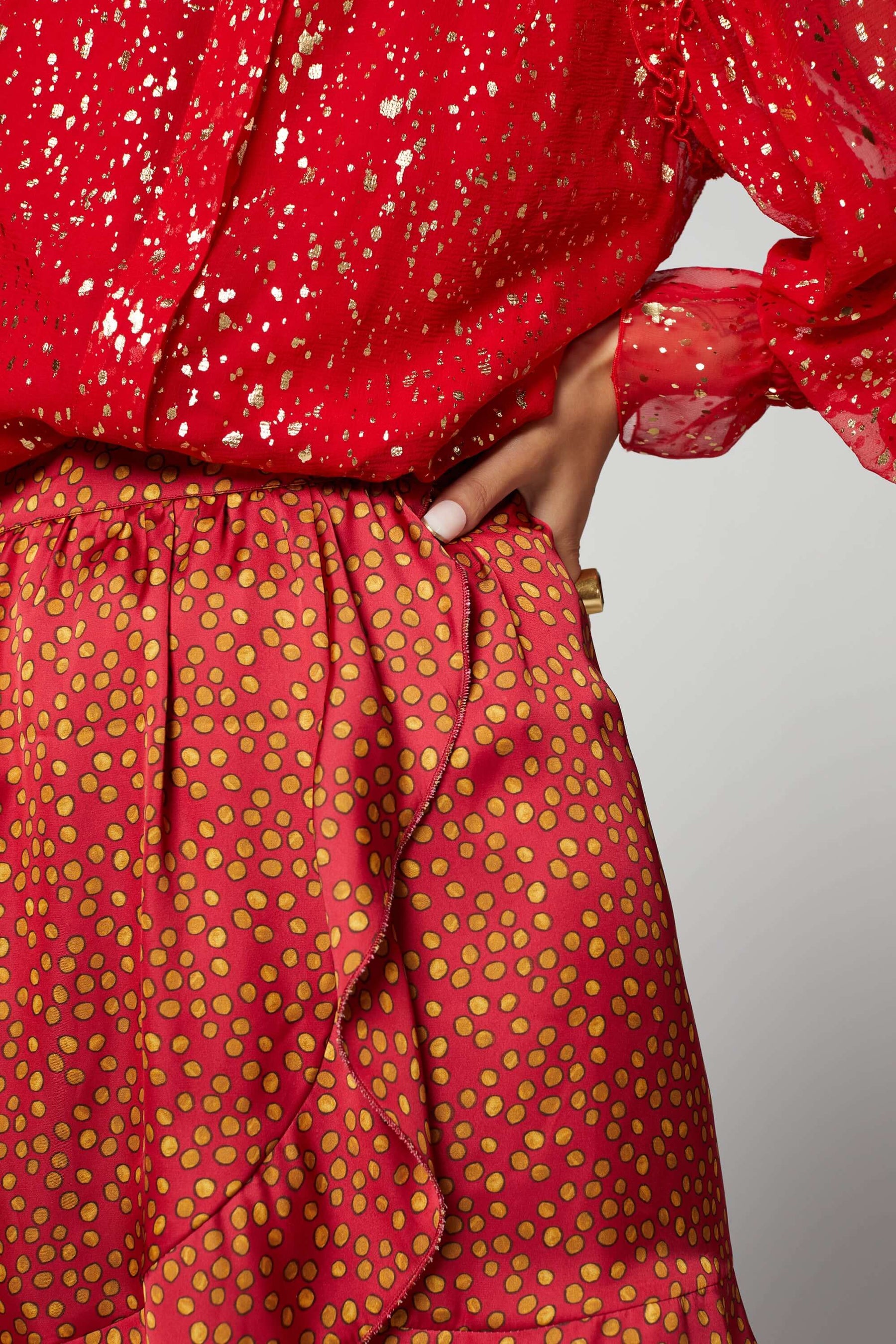 Austria skirt in Messy Dots print | Heimstone