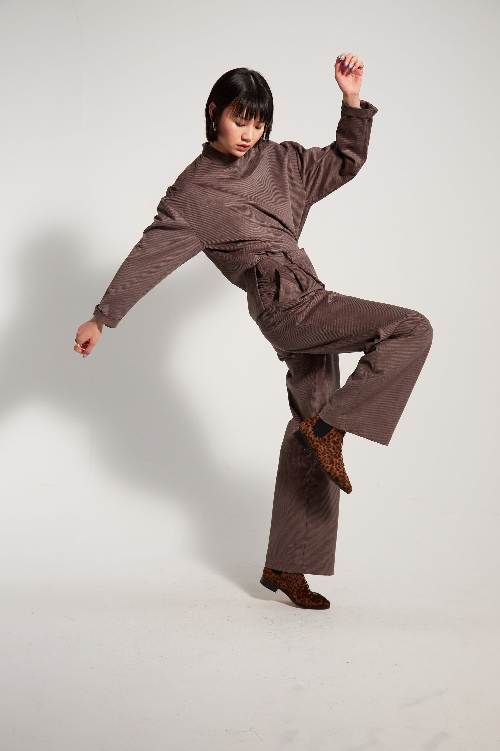 Moor pants in grey corduroy