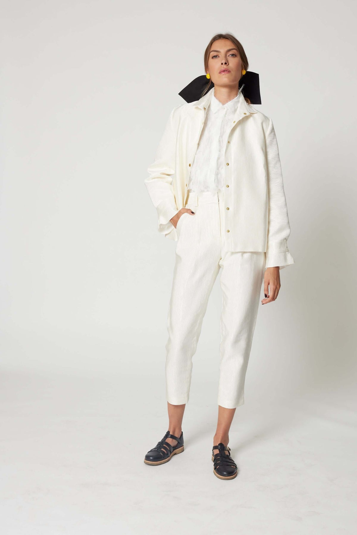 Gabriel pants in white Ottoman