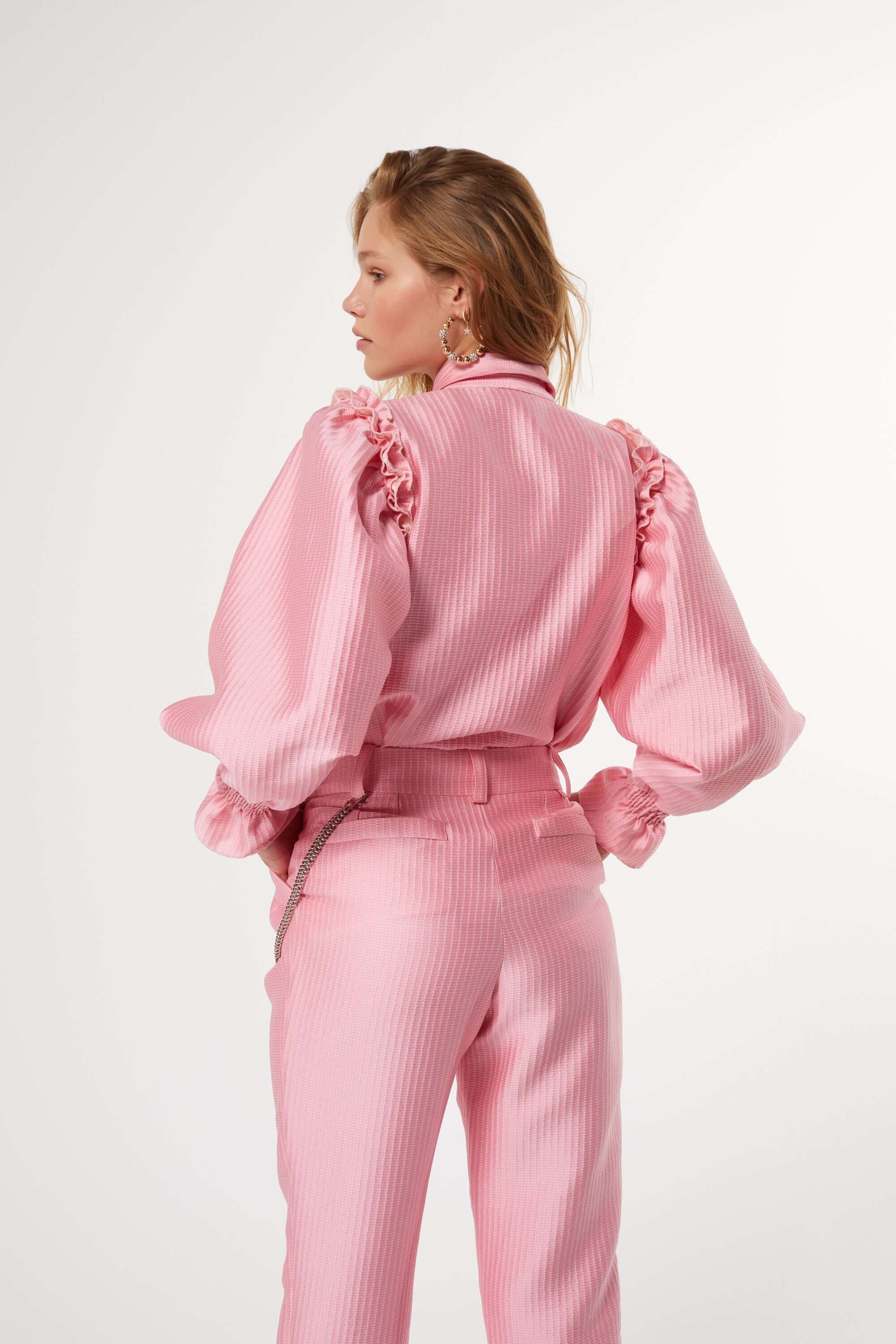 Gabrielle Paris : Pantalon de pyjama Bohème Rose Poudrée - 100
