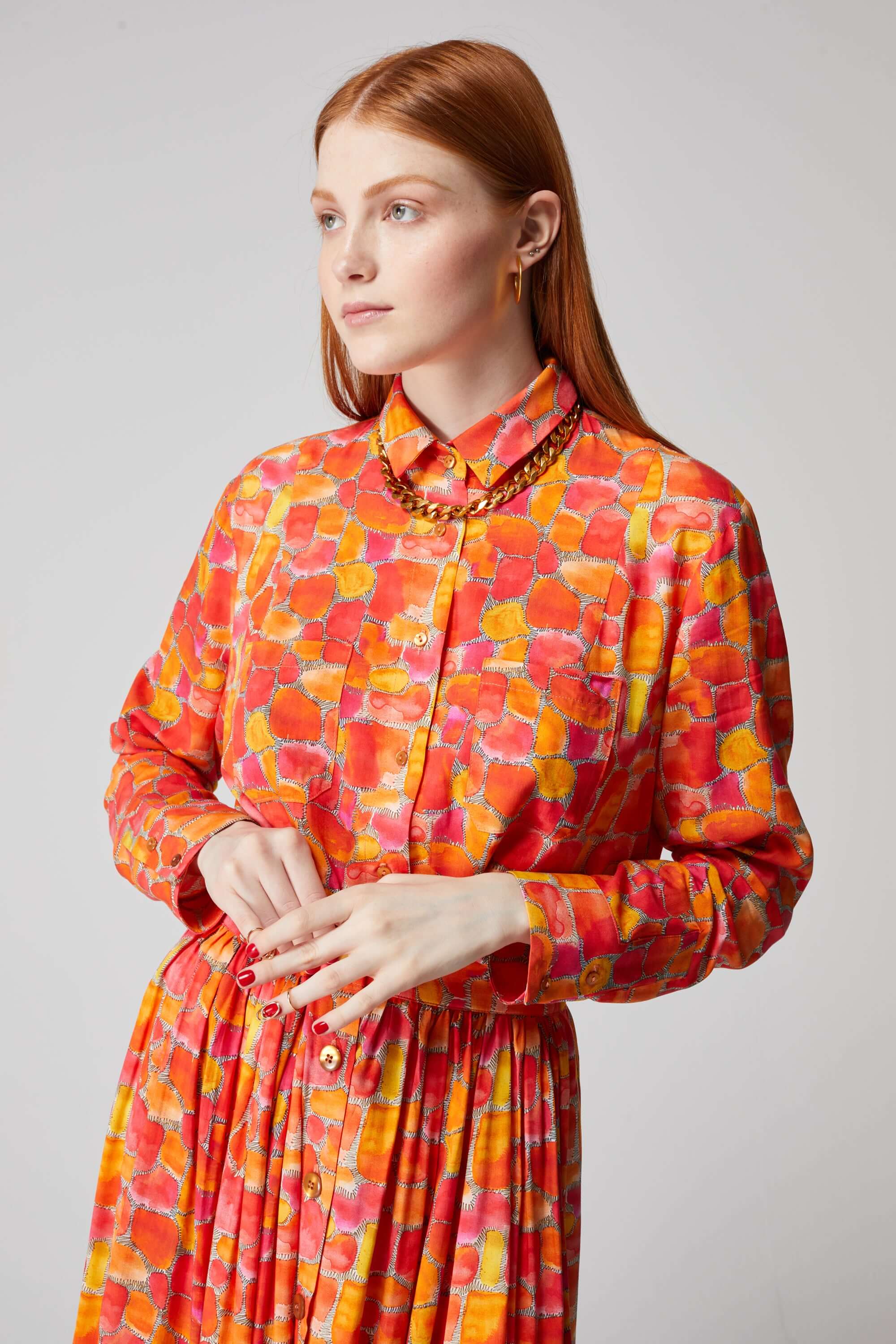 Dori shirt in Sun Kiss print