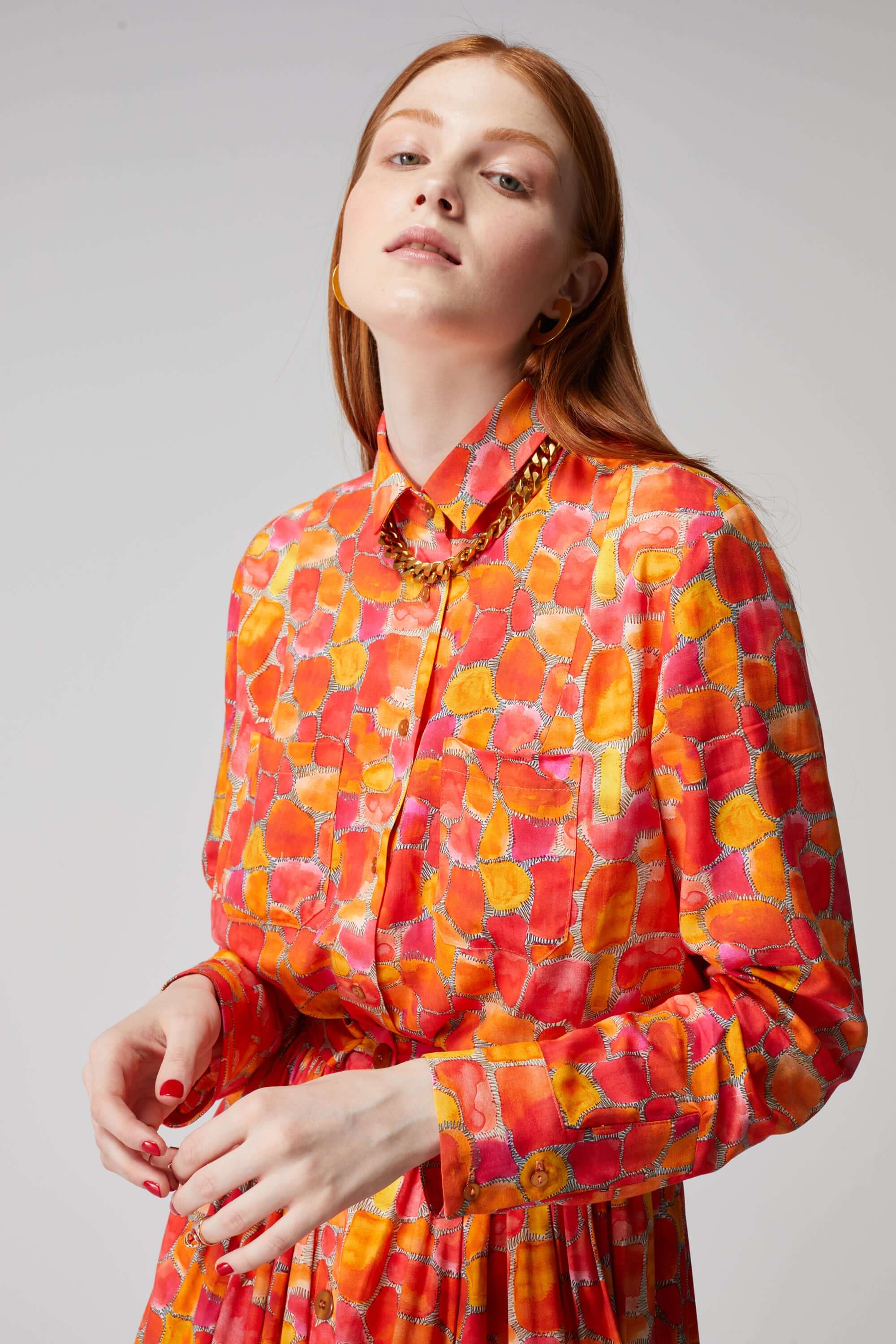 Dori shirt in Sun Kiss print