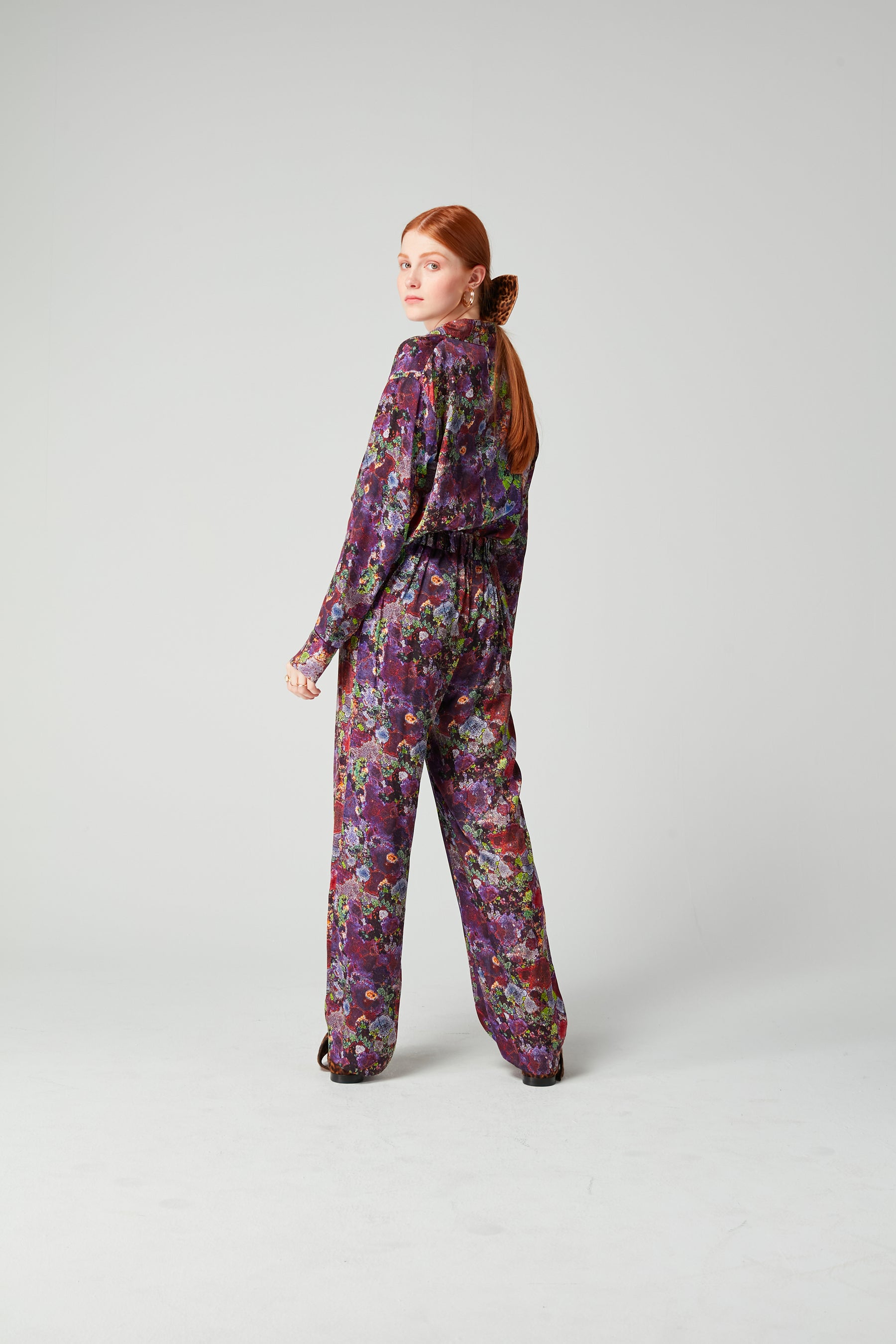 Pyjama Ulysse in Purple Lichen print set