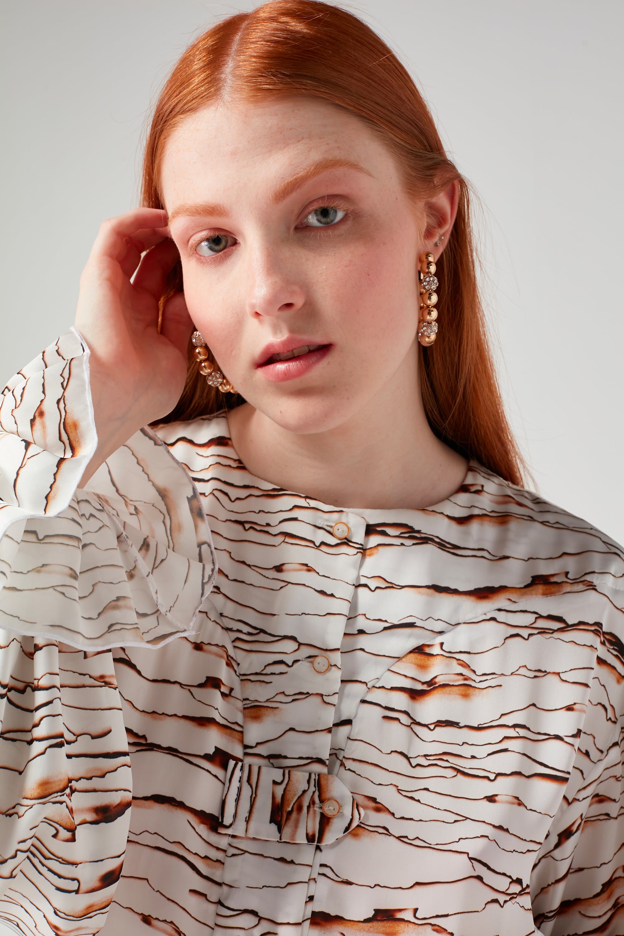 Trigalière shirt in Parchemin print