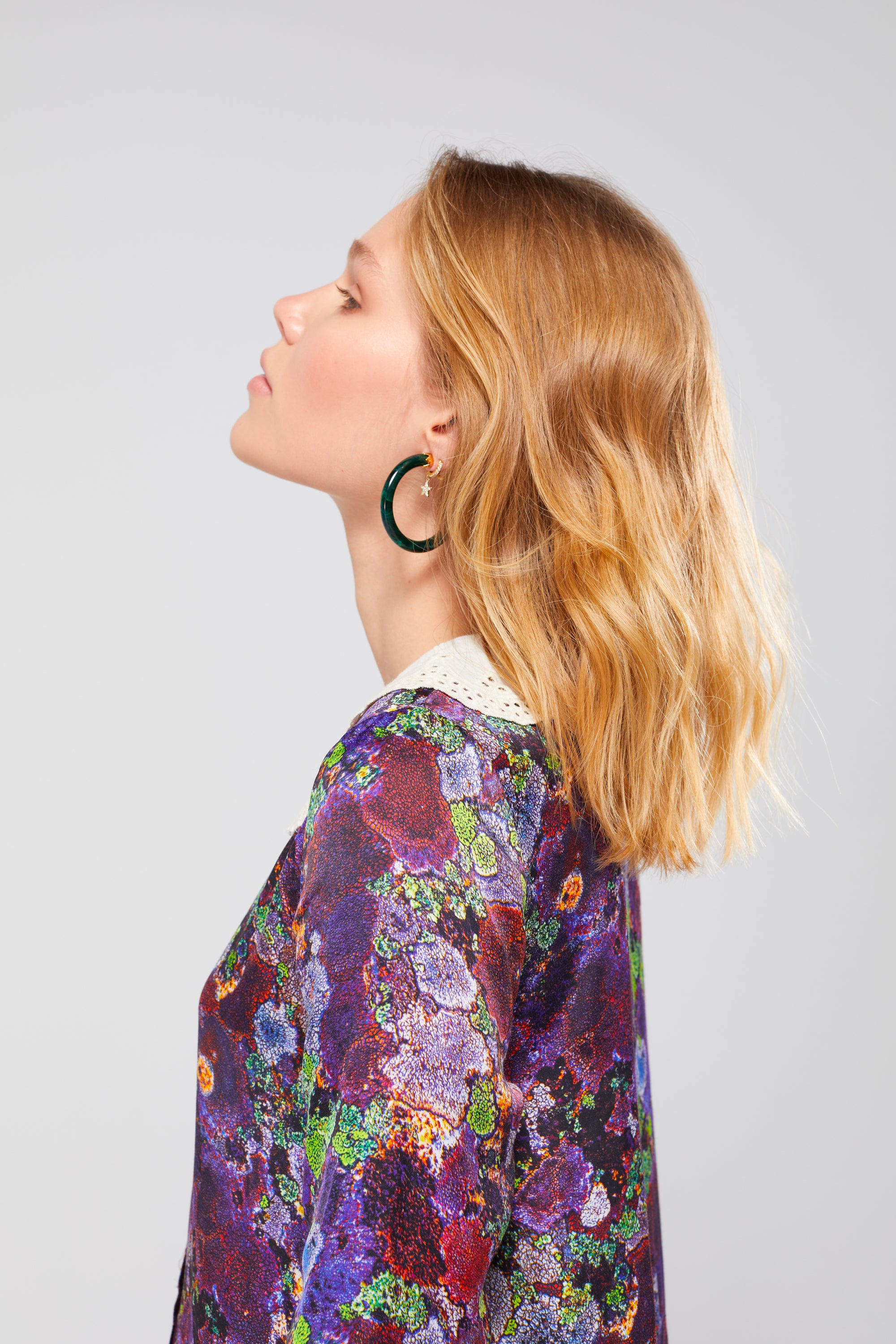 Java dress in Purple Lichen print