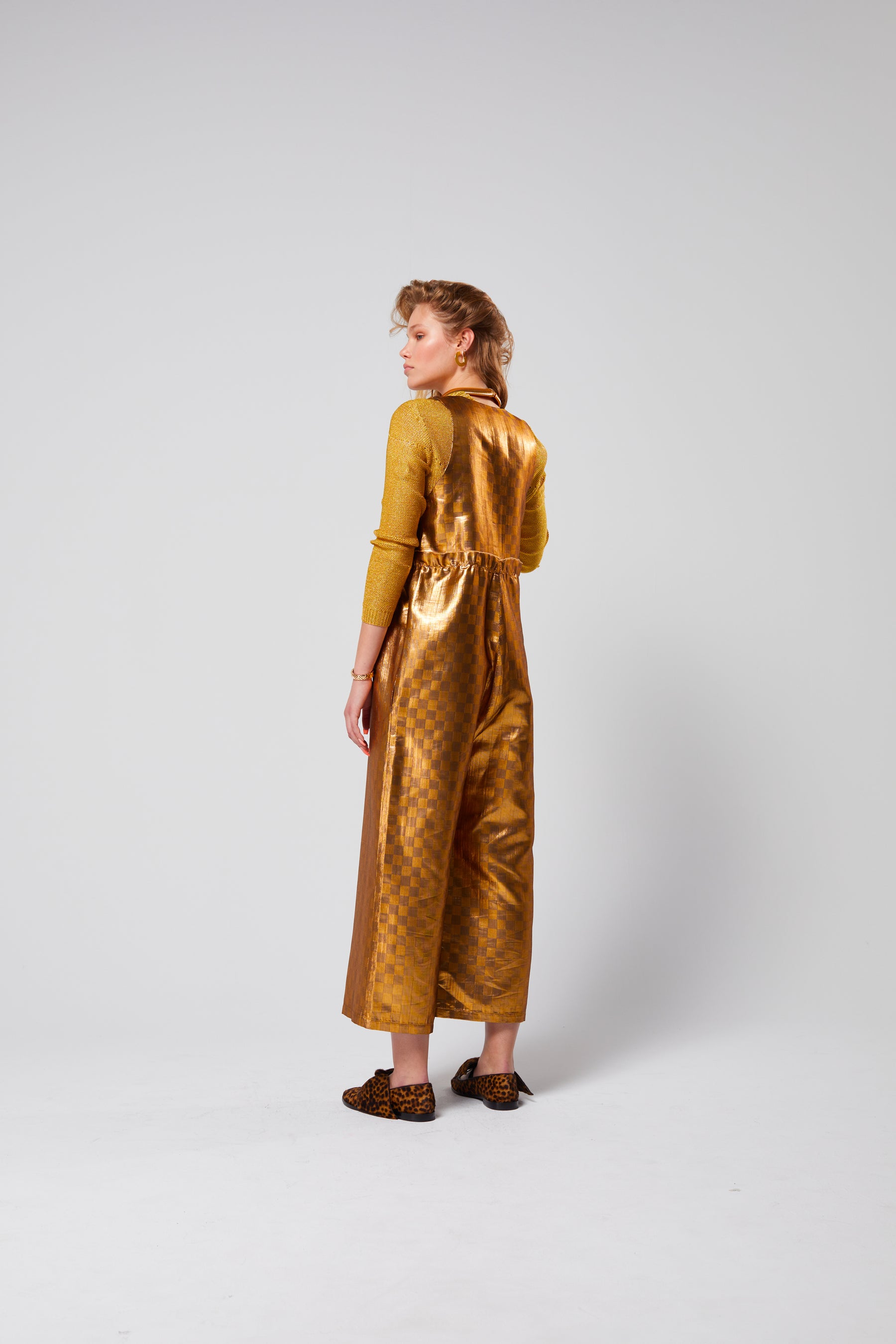 Lottie jumpsuit in Damier Klimt print