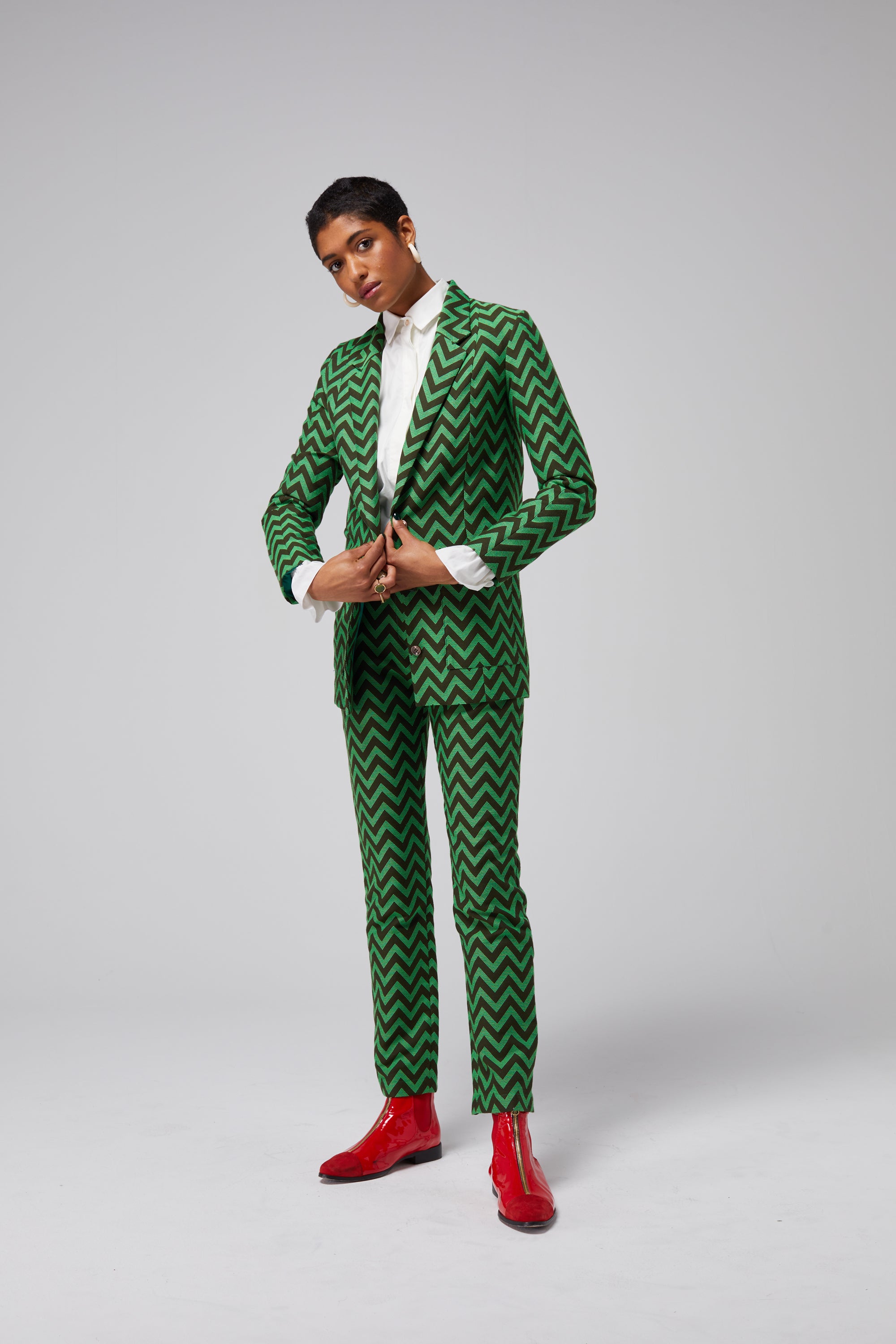 Blazer Sonny Crockett en Chevrons Forêt