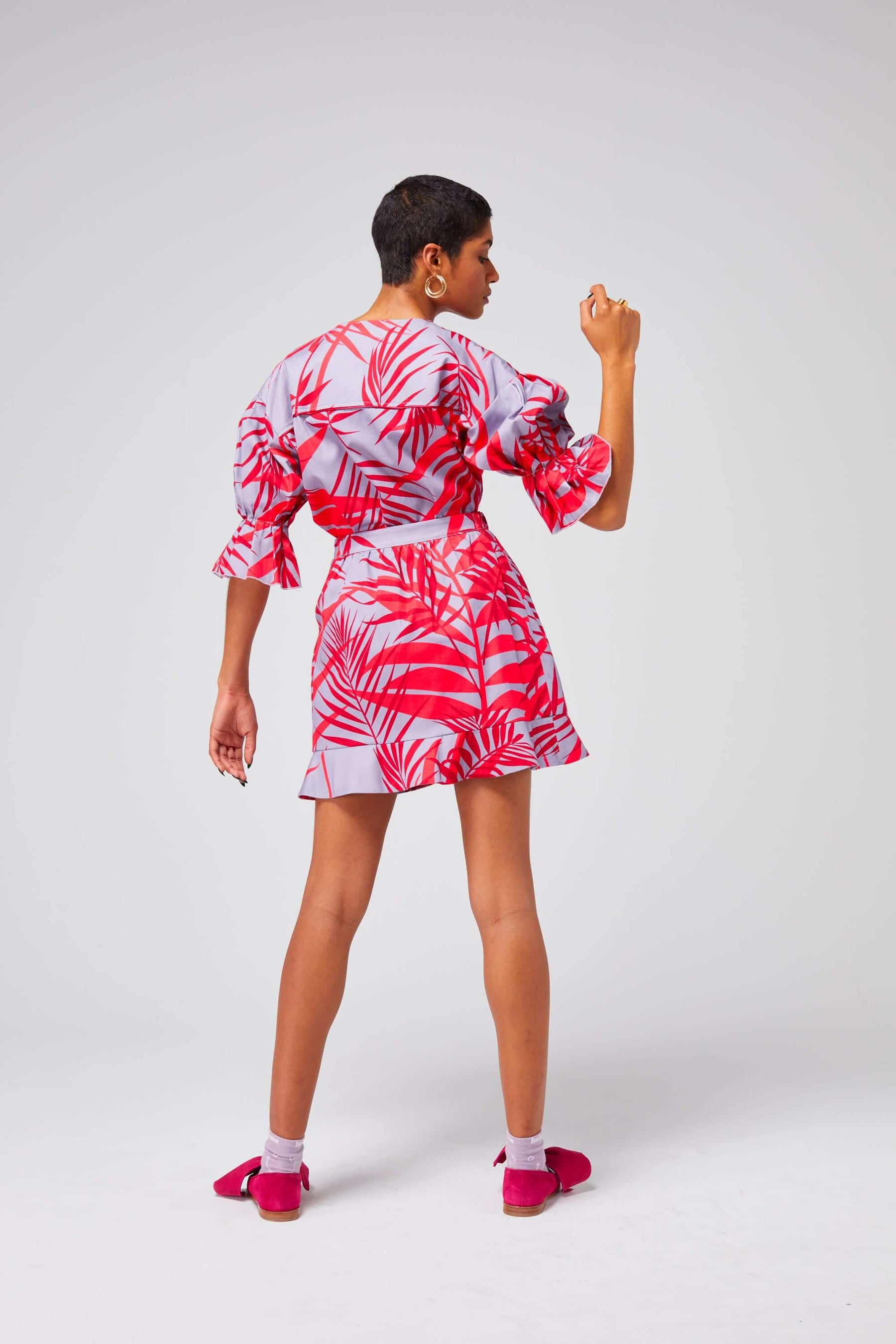 Austria skirt in Flamingo print | Heimstone