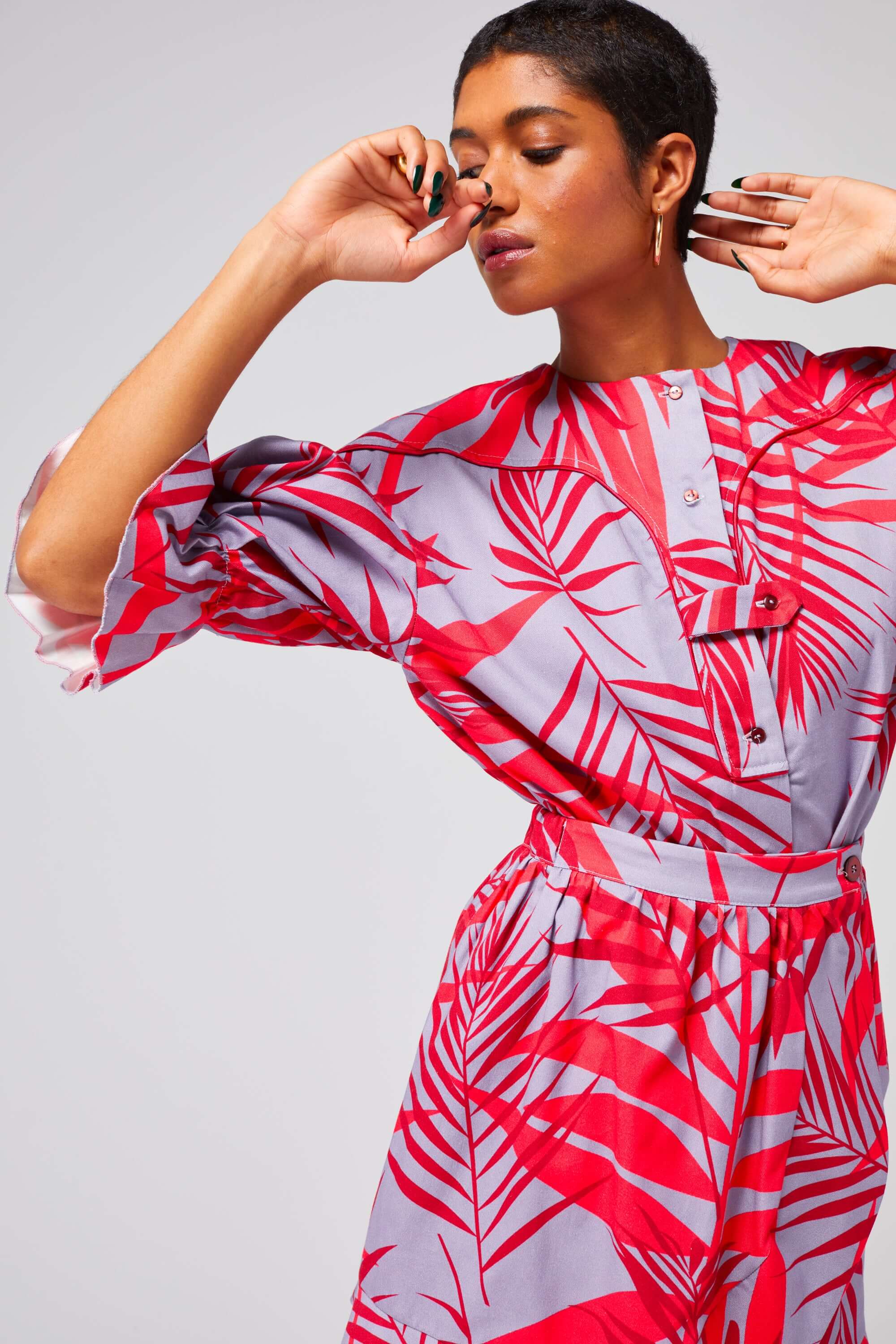 Austria skirt in Flamingo print | Heimstone