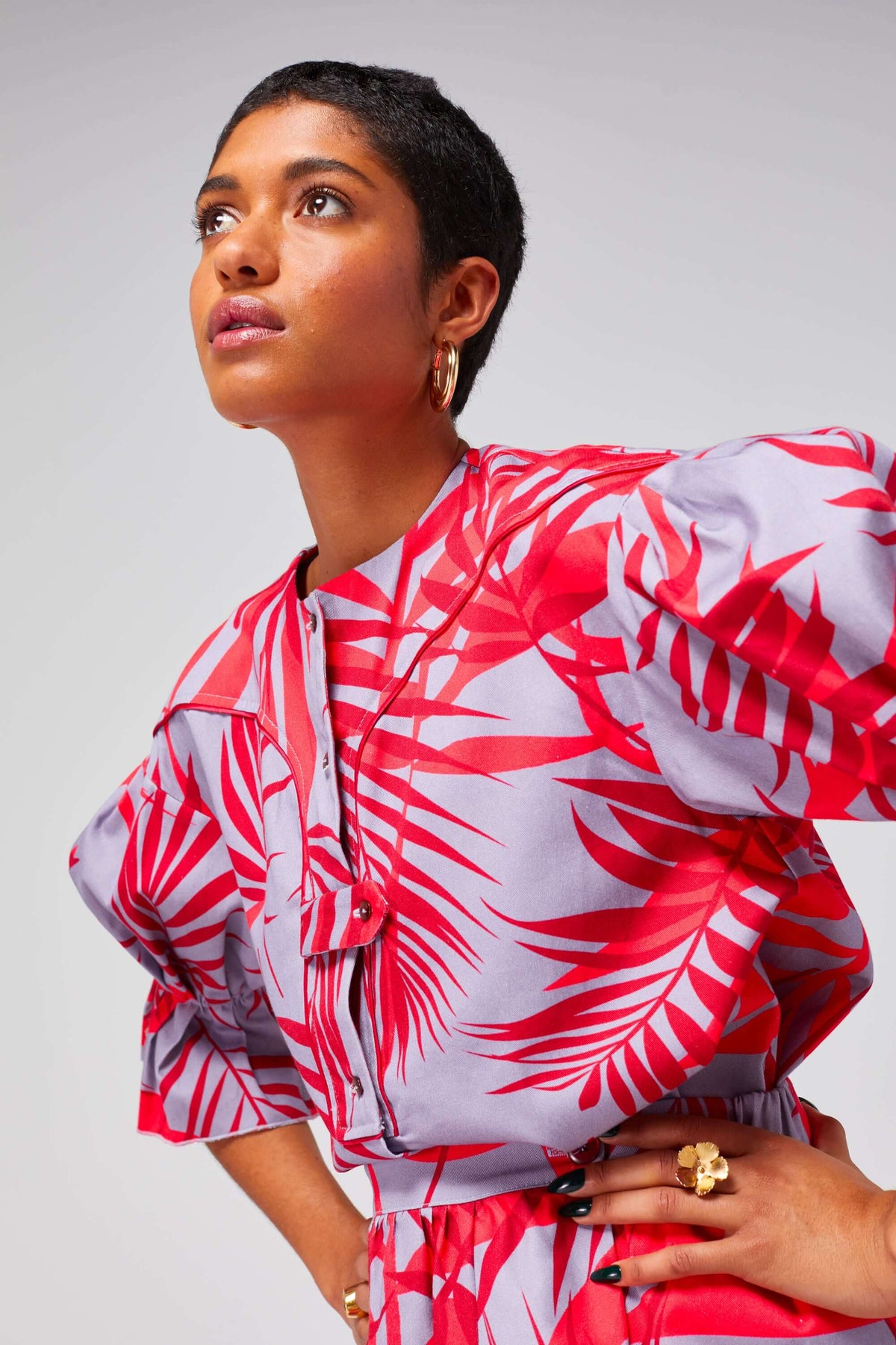 Beausserie shirt in Flamingo print | Heimstone
