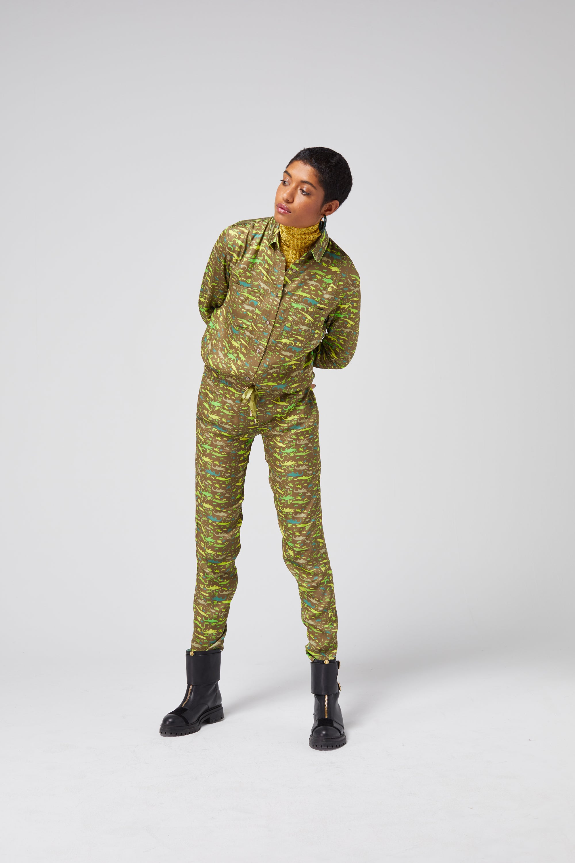 Pantalon Melchior en imprimé Eat Your Greens
