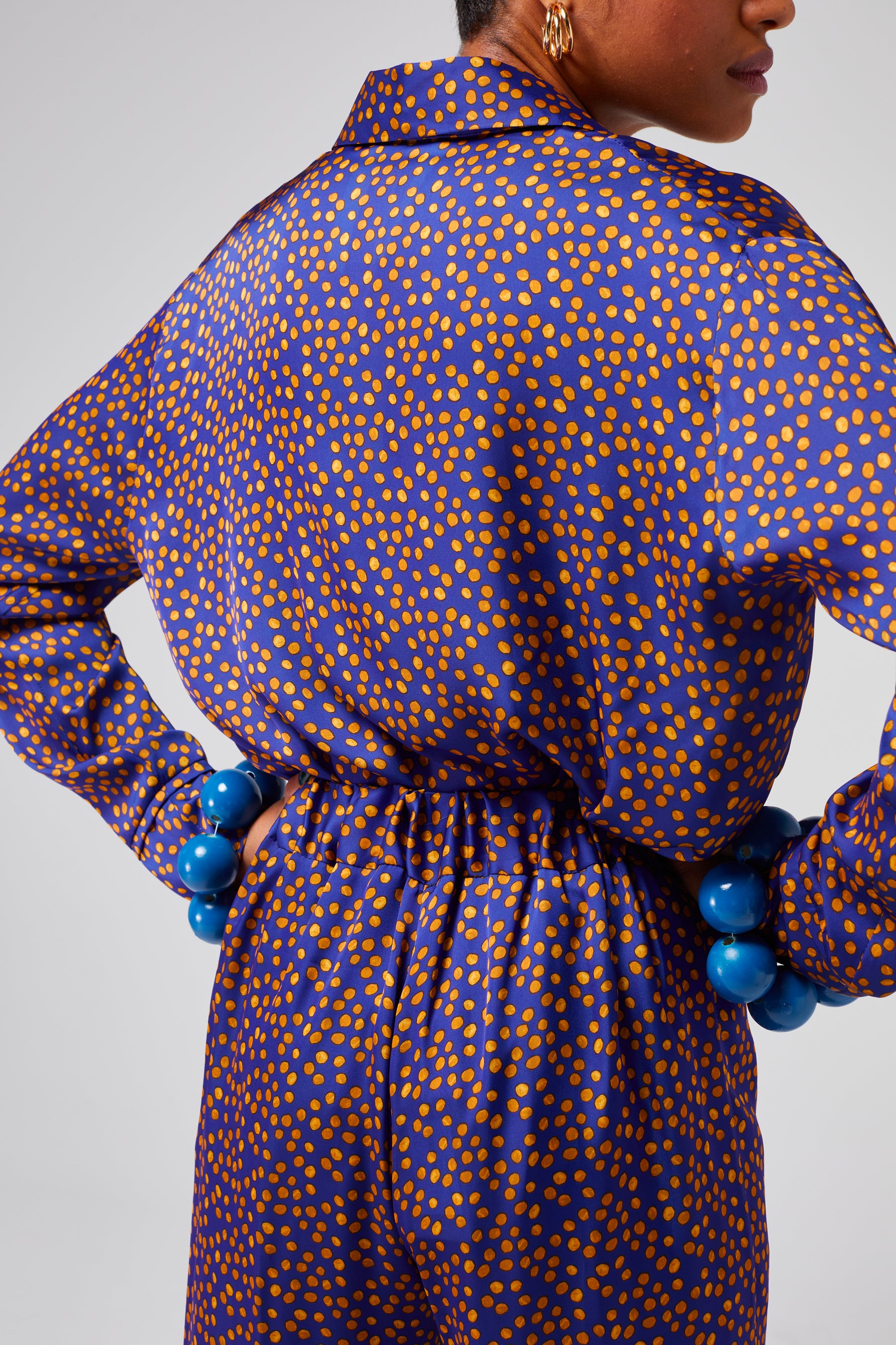 Pyjama Ulysse en imprimé Messy Dots bleu marine