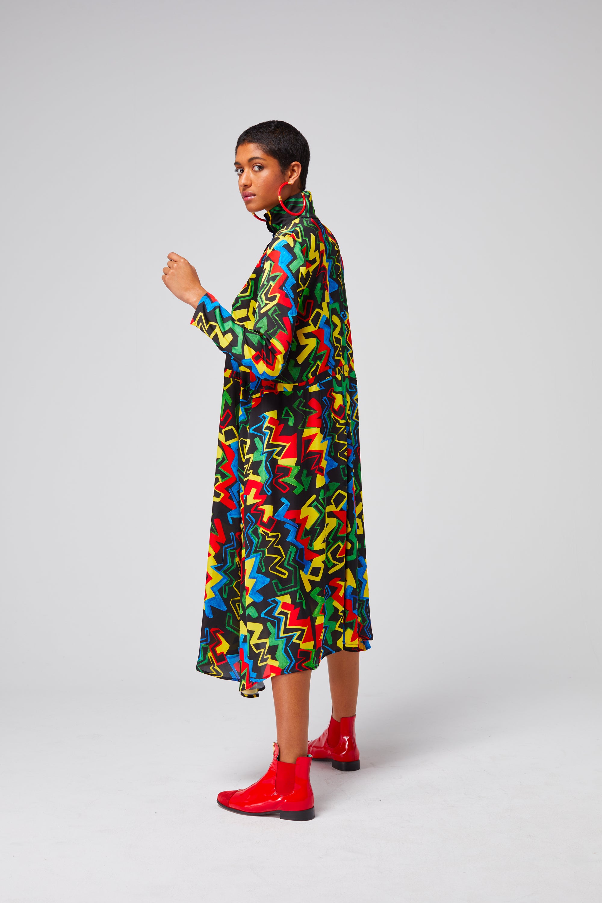 Java dress in Electric print