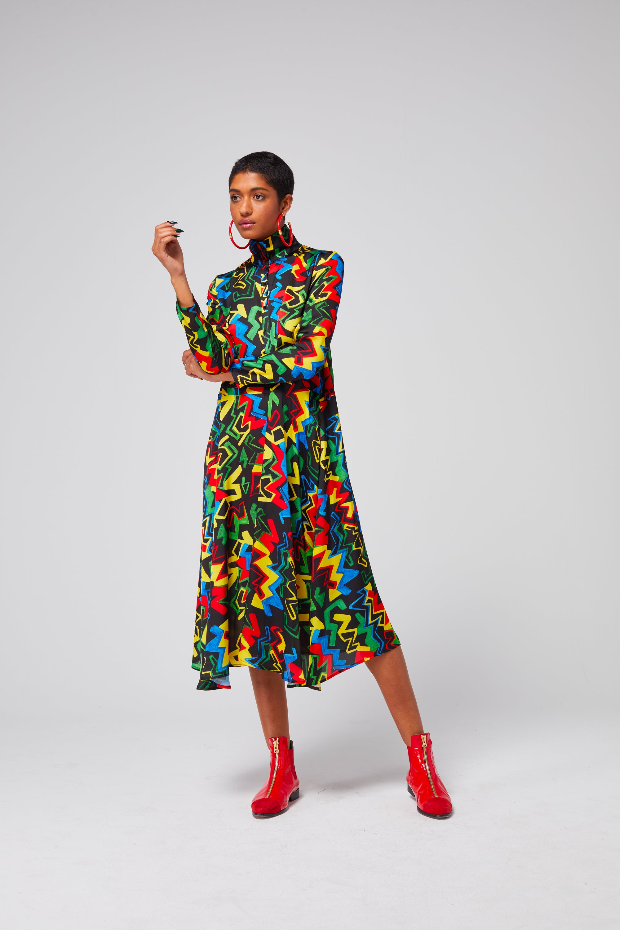Java dress in Electric print
