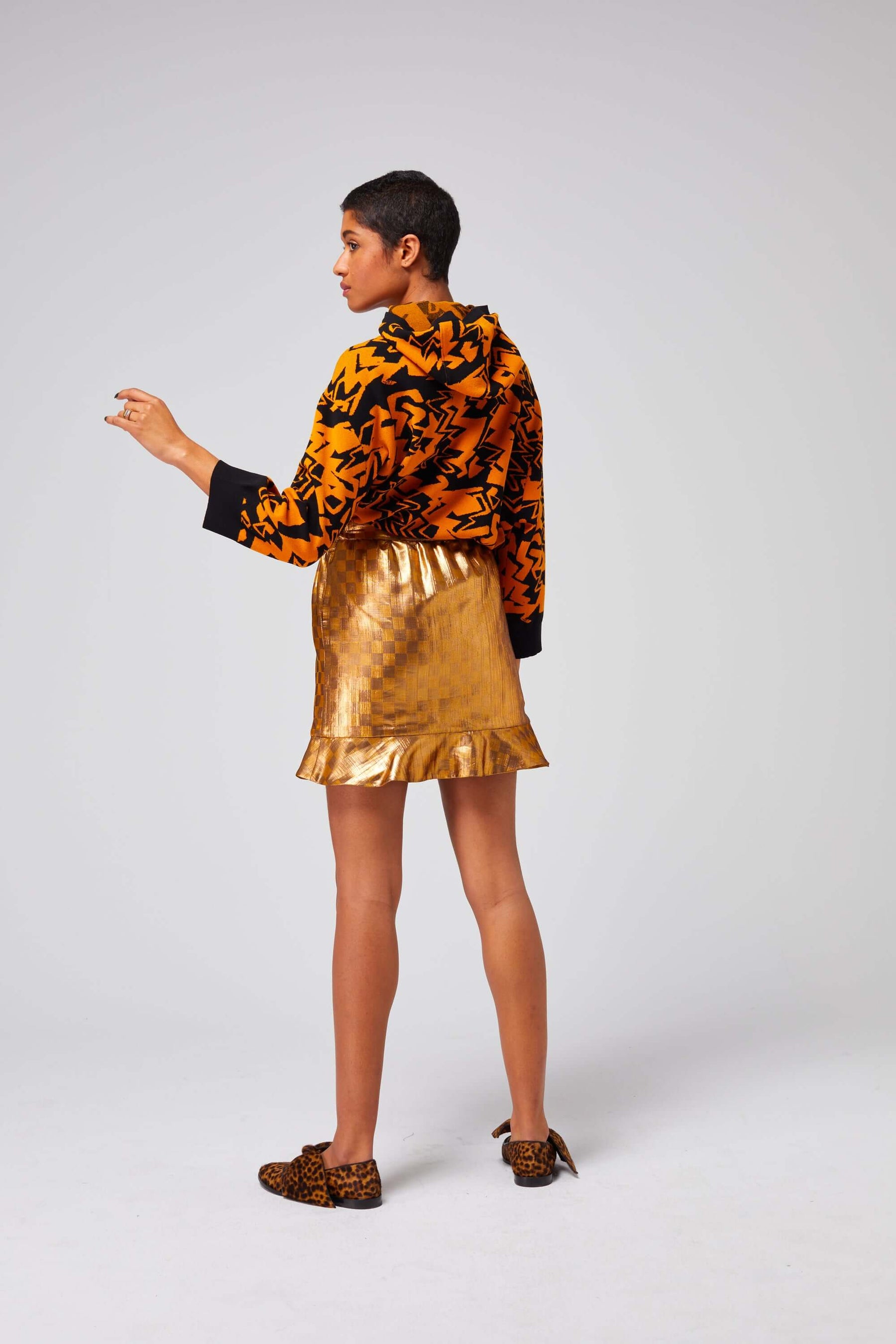 Austria skirt in Damier Klimt print | Heimstone