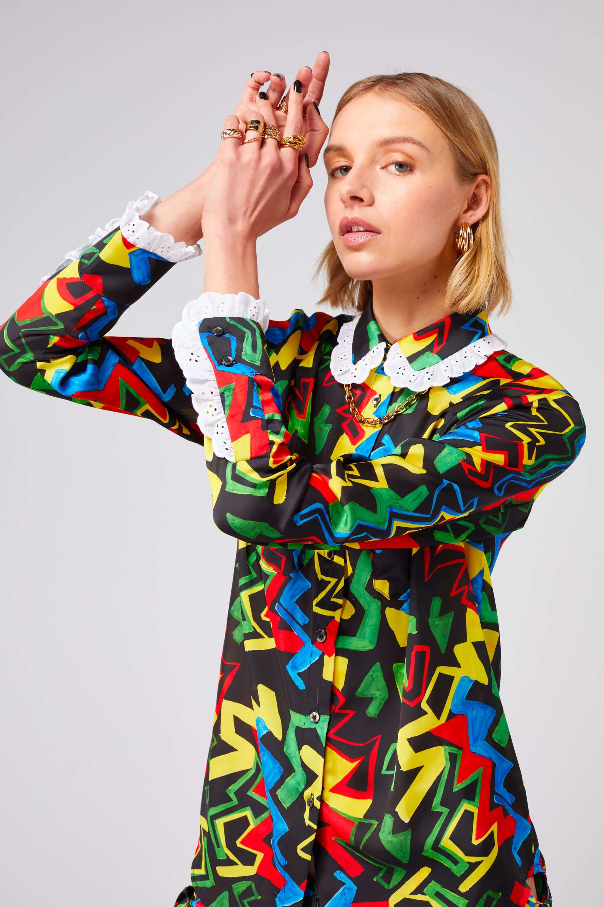 Dori shirt in Electric print