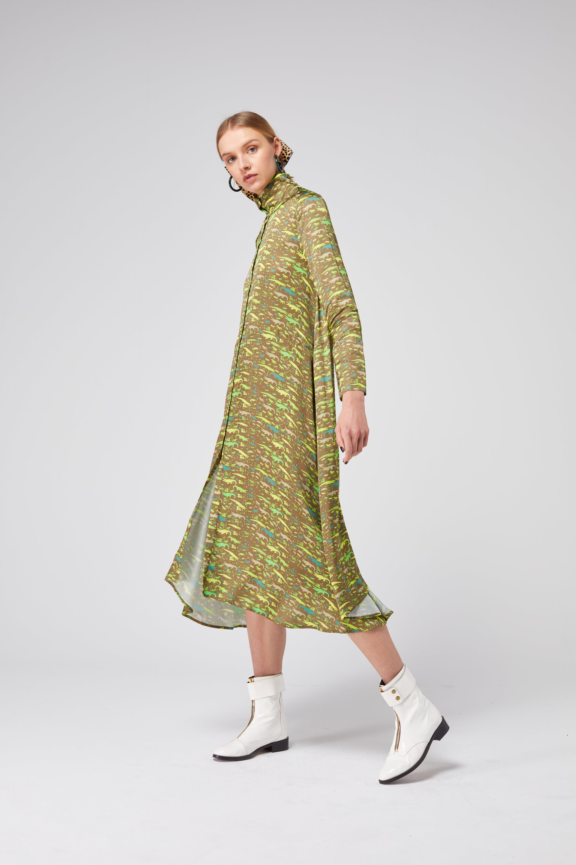 Java dress in Eat Your Greens print