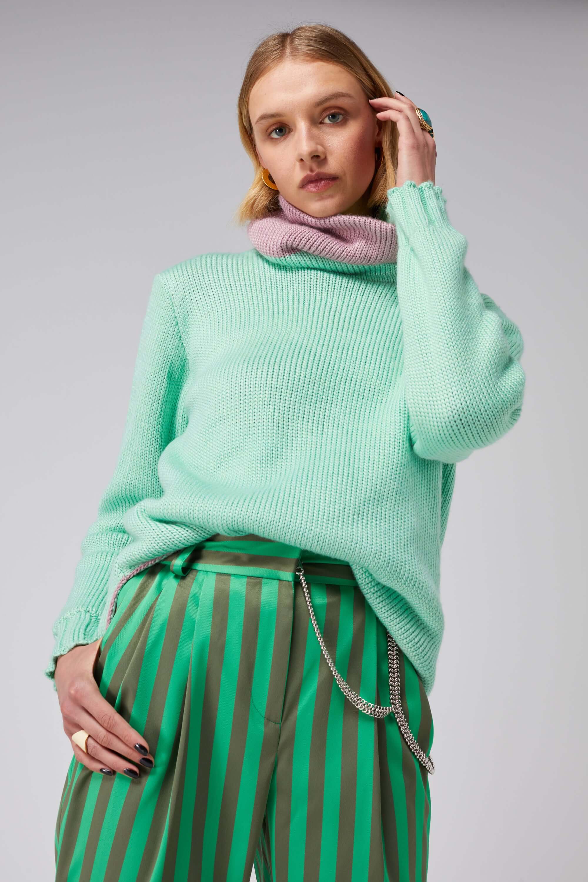 Bobbi sweater in Lake knit | Heimstone